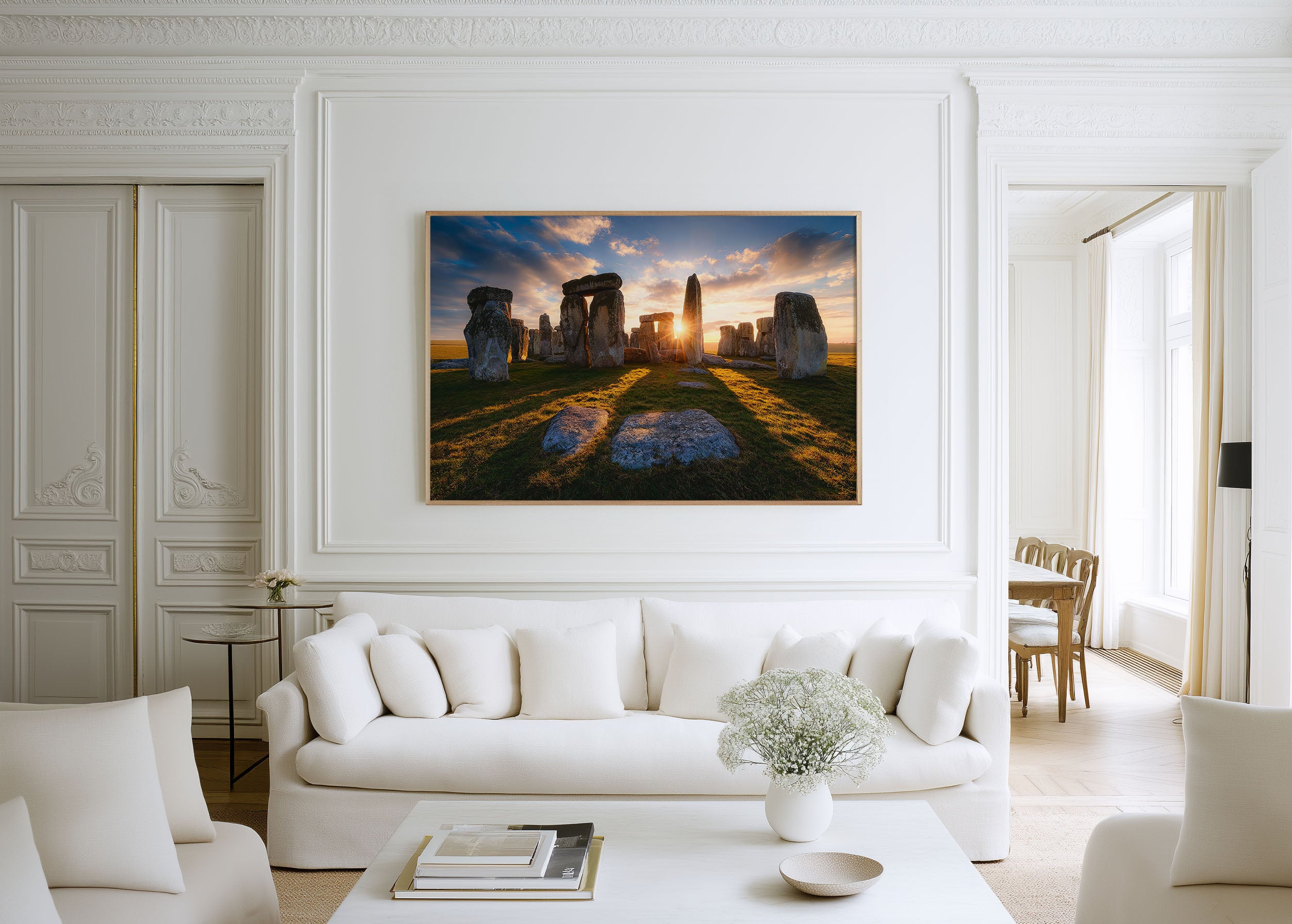 Stonehenge Golden Hour Print – England Ancient Wall Art