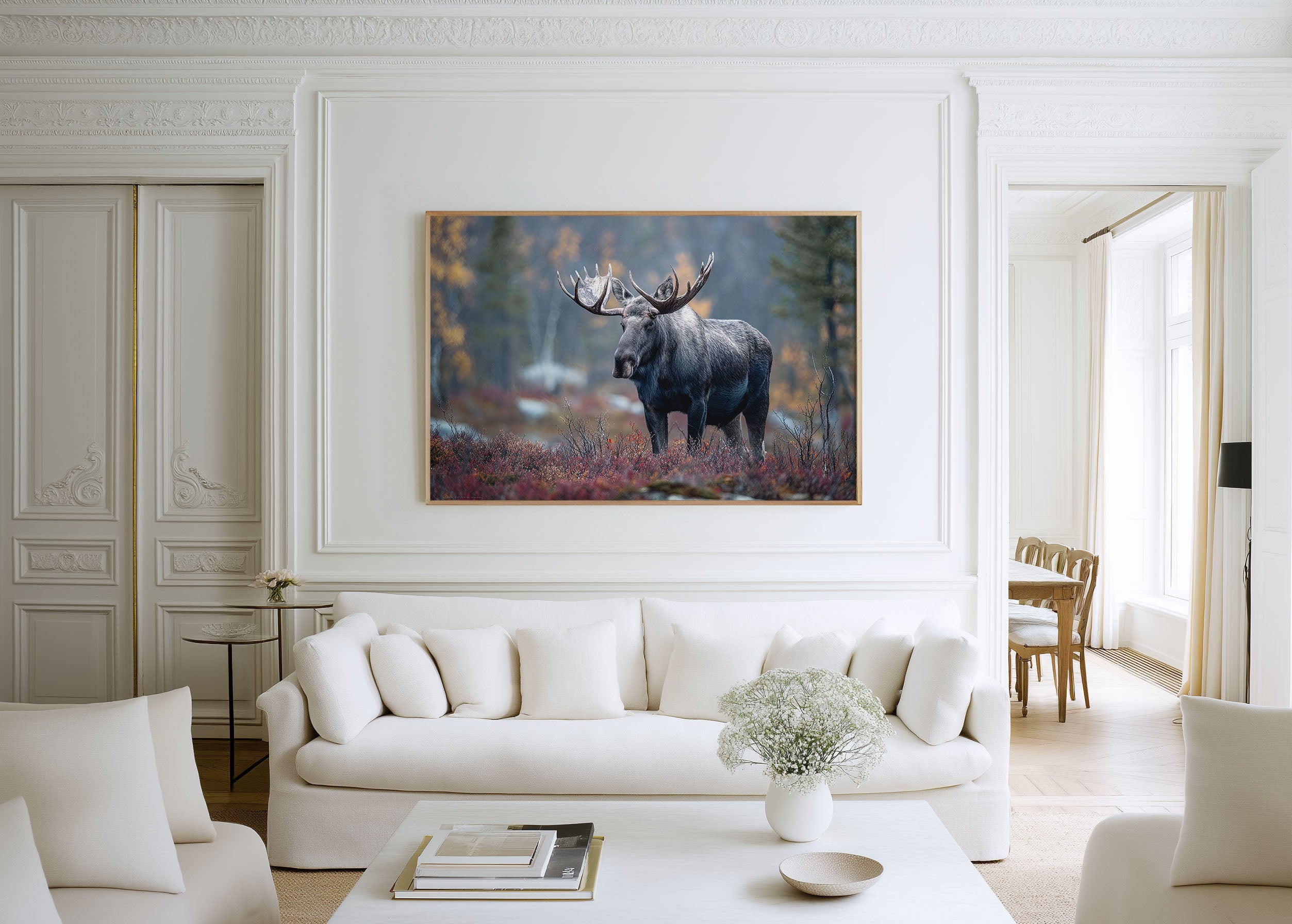 Sweden Moose Wall Art – Nordic Forest Wildlife Print