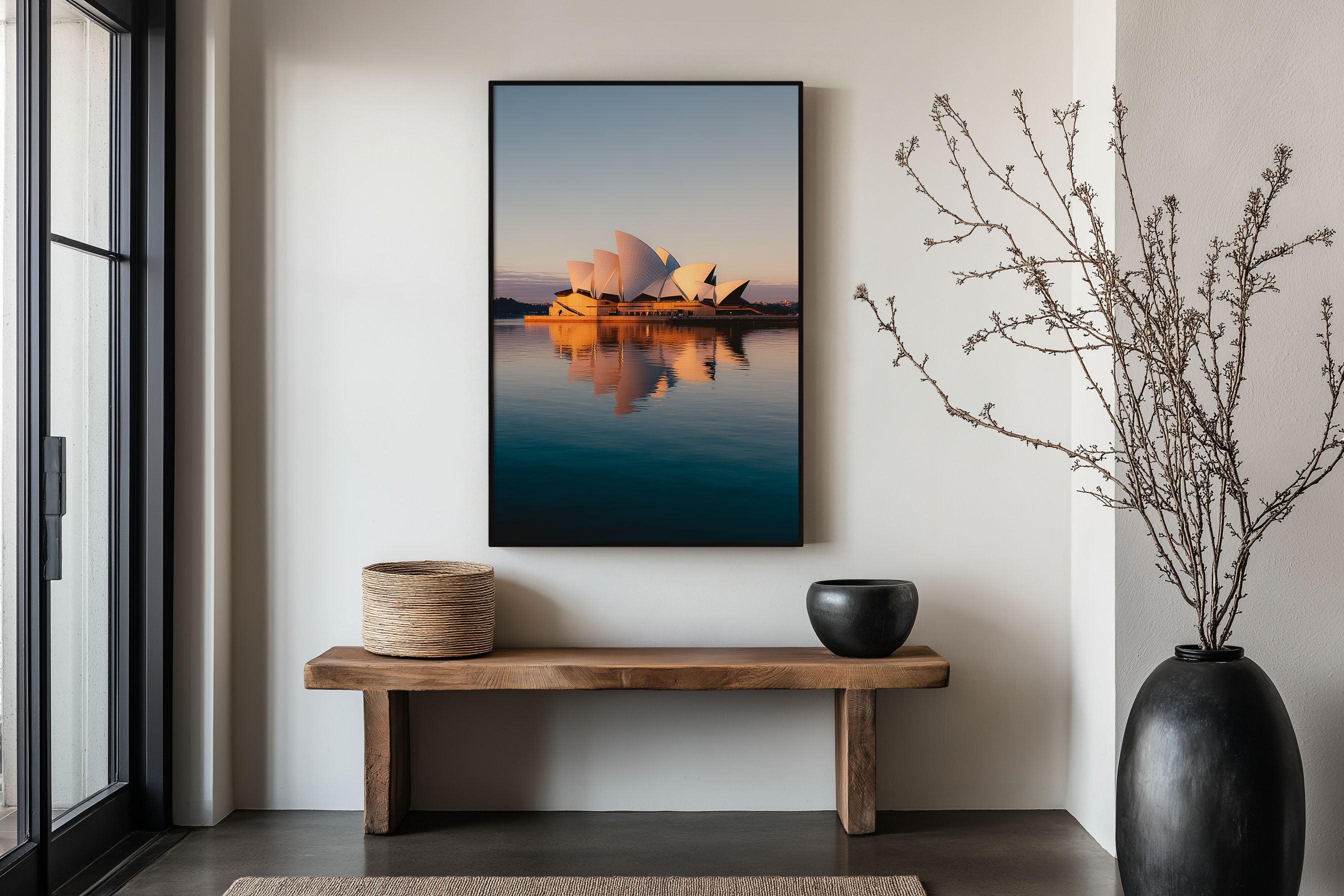 Sydney Opera House Wall Art Print | Sydney Harbour Sunrise Reflection Photography | Australia Travel Poster | Iconic Australian Home Decor