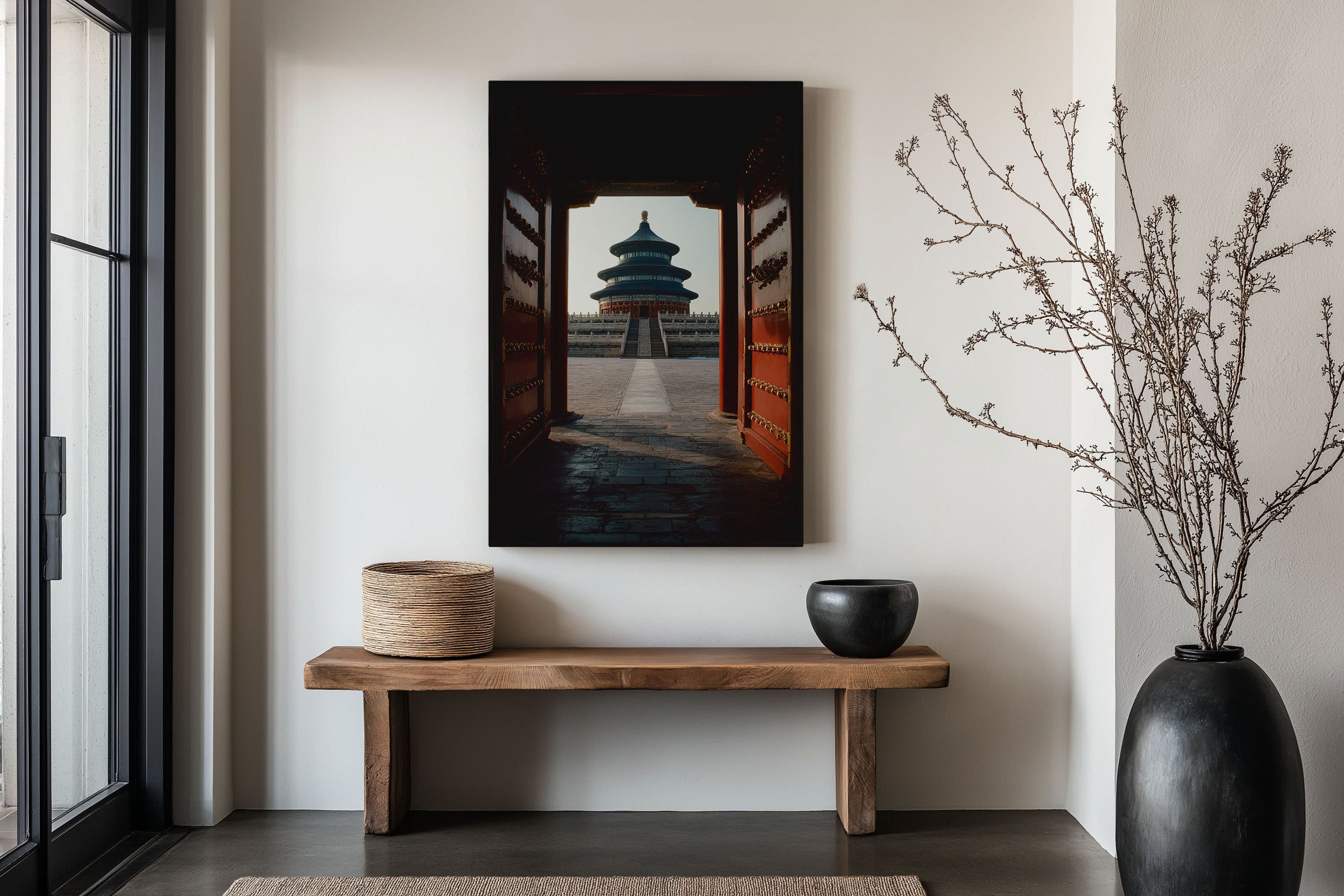 Temple of Heaven Wall Art Print | Beijing China Hall of Prayer Red Gate Photography | Chinese Architecture Travel Poster | Asian Home Decor