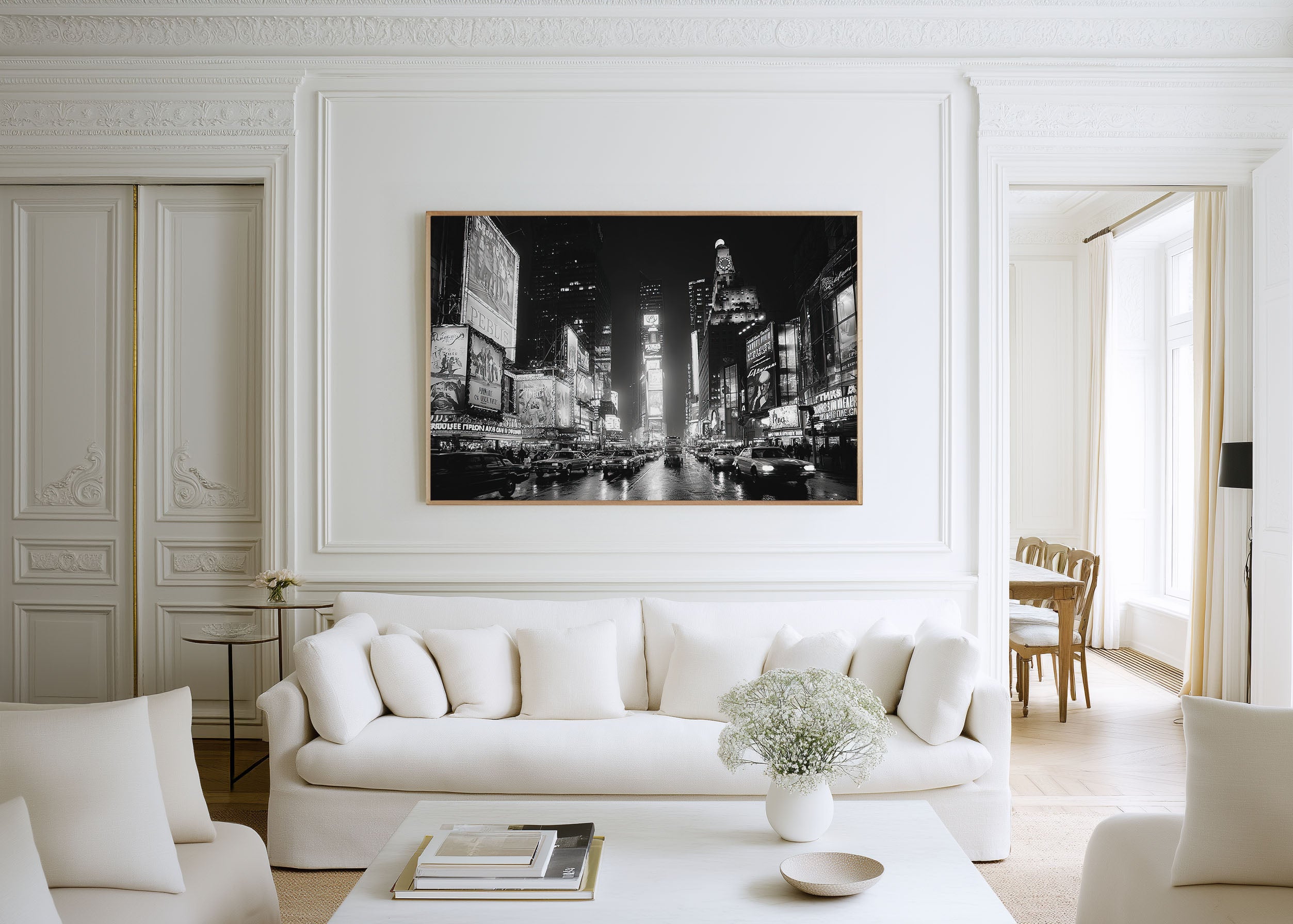 Times Square Wall Art Print – Black and White New York Photography