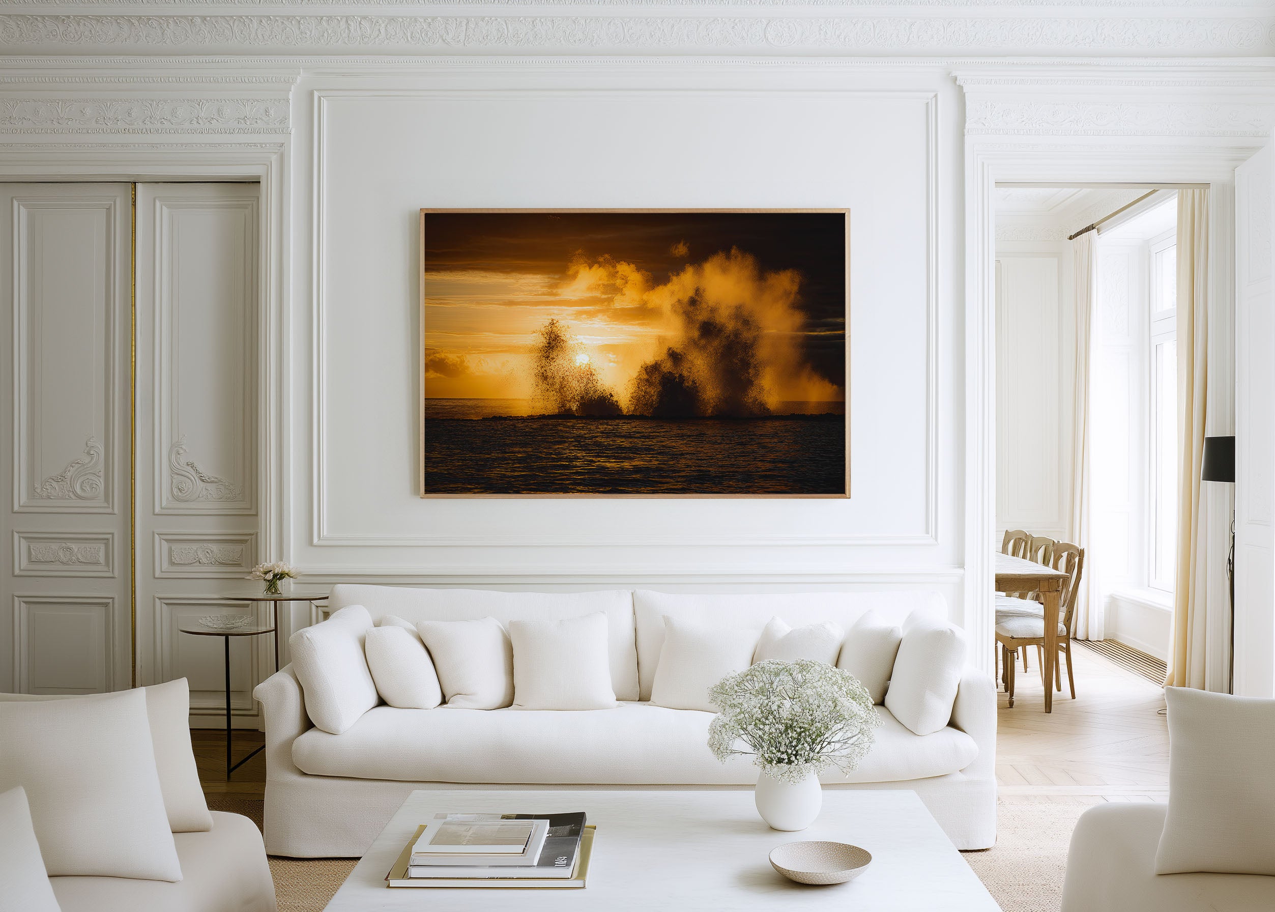 Tonga Blowholes Golden Hour Print | Wave Spray Sunset Wall Art