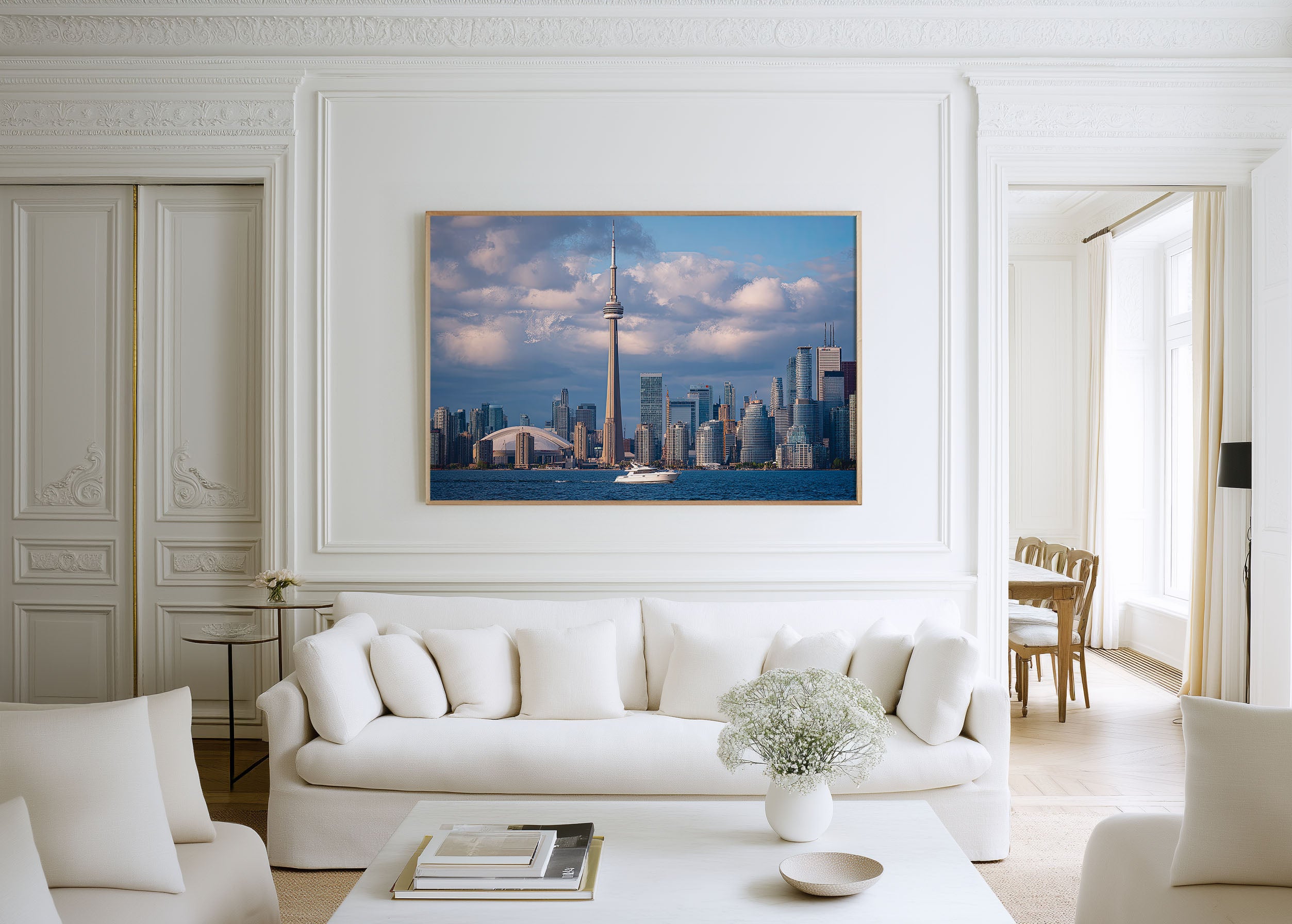 Toronto CN Tower Skyline Print | Lake Ontario Daytime Wall Art