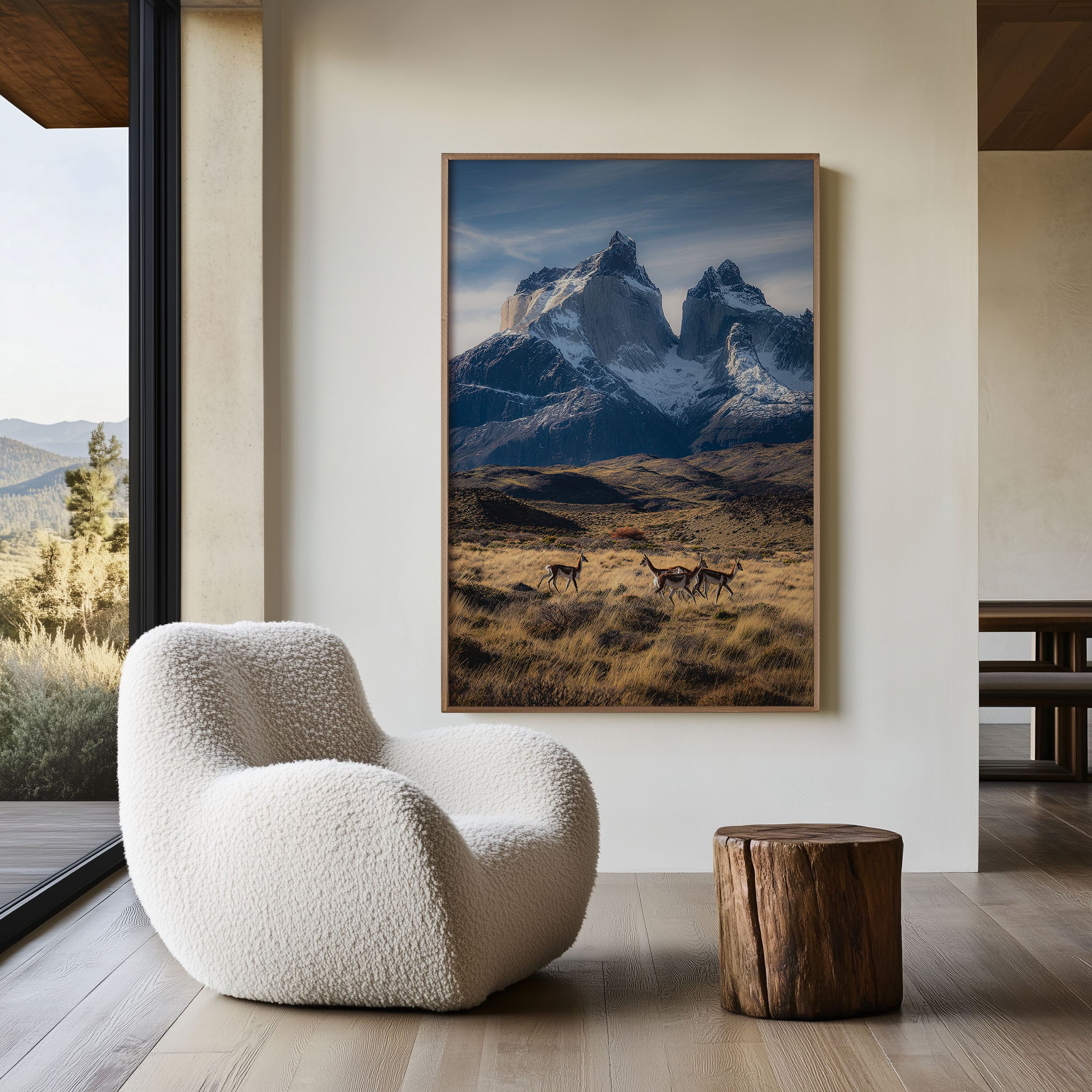 Torres del Paine Chile Wall Art – Patagonia Mountain Landscape Print