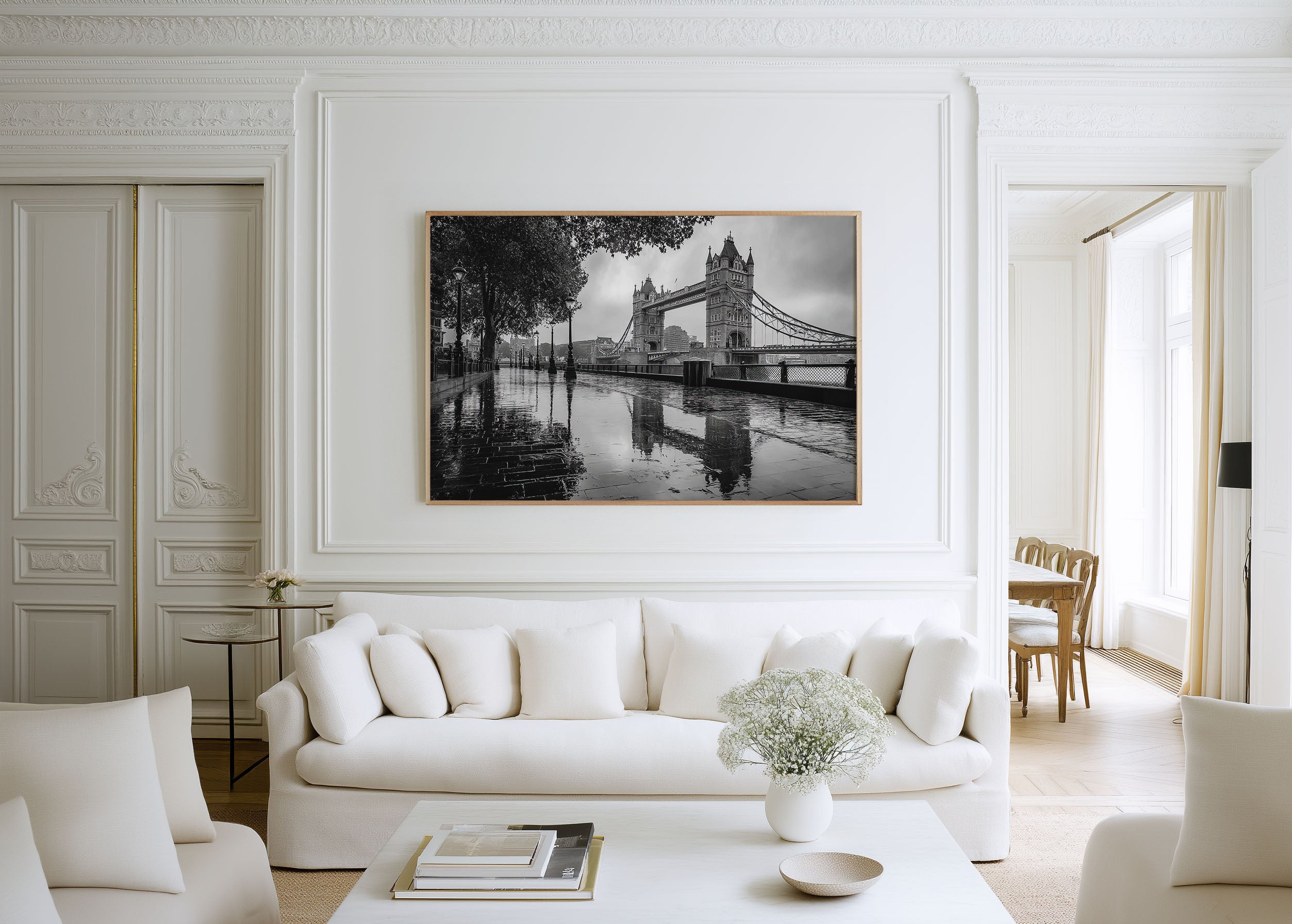 Tower Bridge London Black & White Wall Art