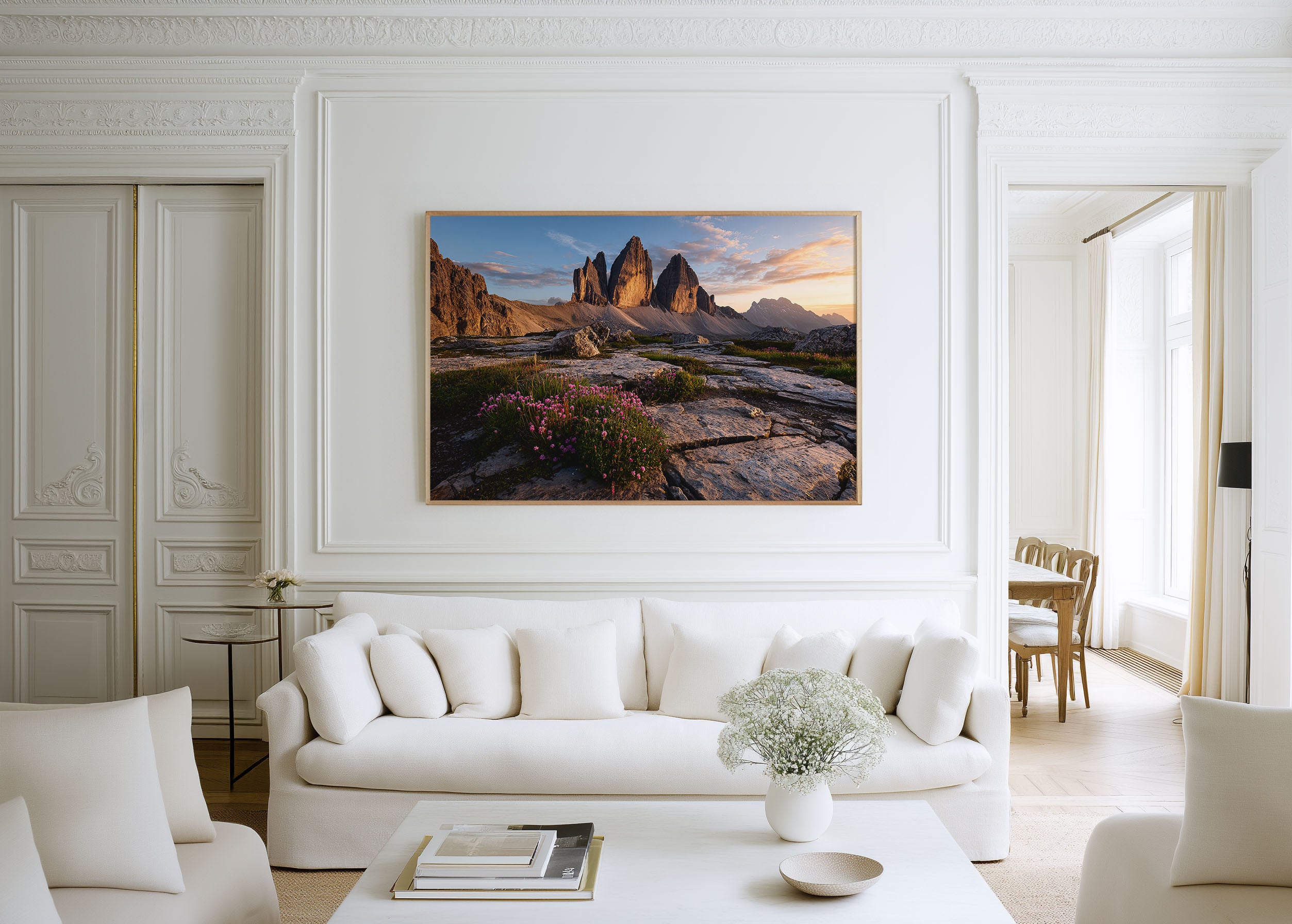 Tre Cime di Lavaredo Wall Art Print | Dolomites Sunset Mountain Photography