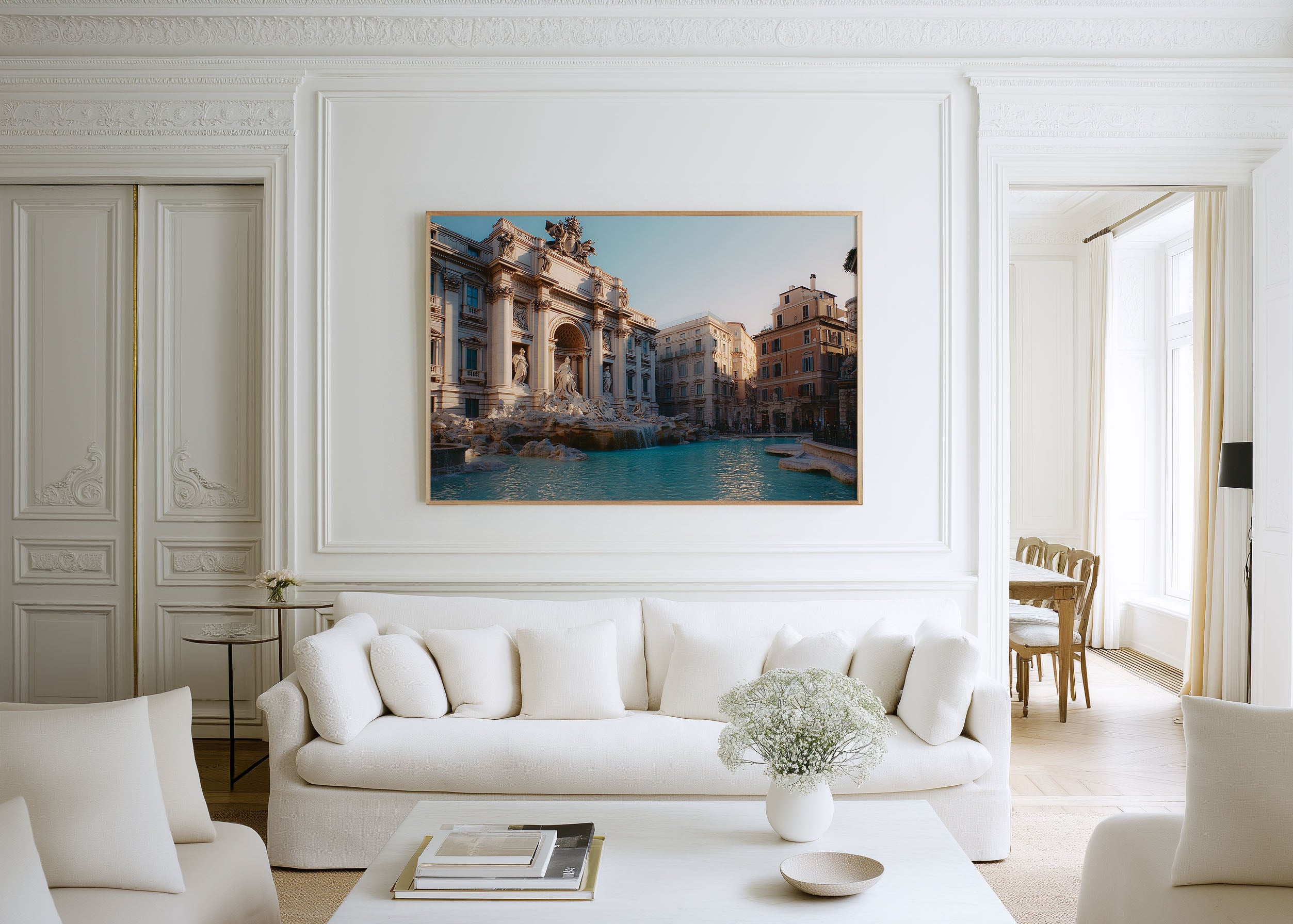 Trevi Fountain Rome Wall Art – Famous Baroque Landmark Italy