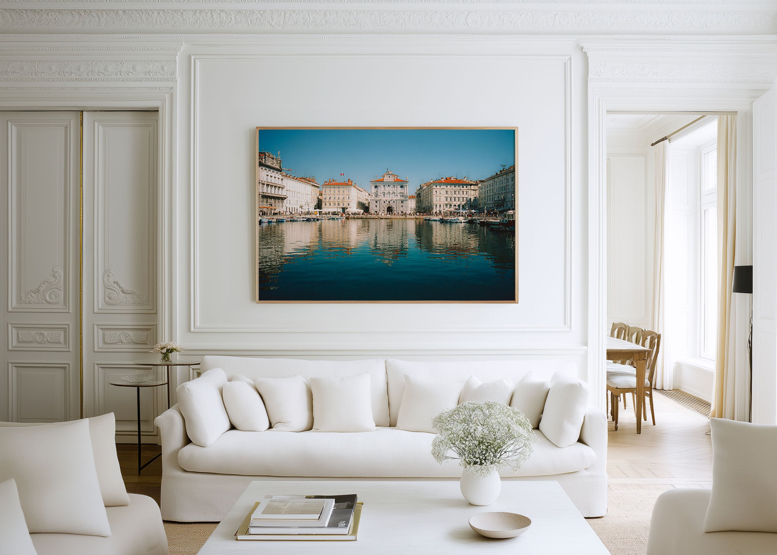 Trieste Piazza Unità d’Italia Italy Wall Art Print, Historic Waterfront Square Architecture