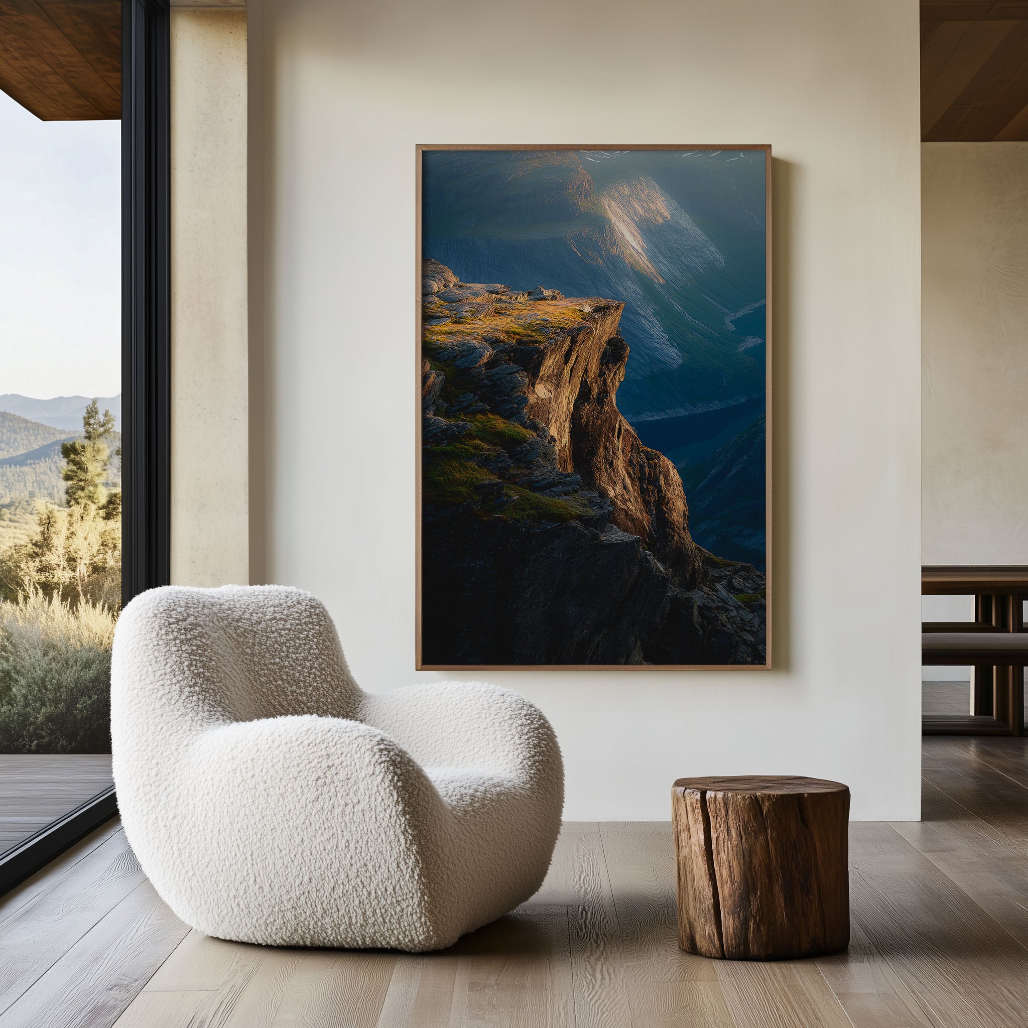 Trolltunga Cliff Edge Close-Up Fjord Below Wall Art Print | Norway Adventure Photography | Dramatic Landscape Home Decor