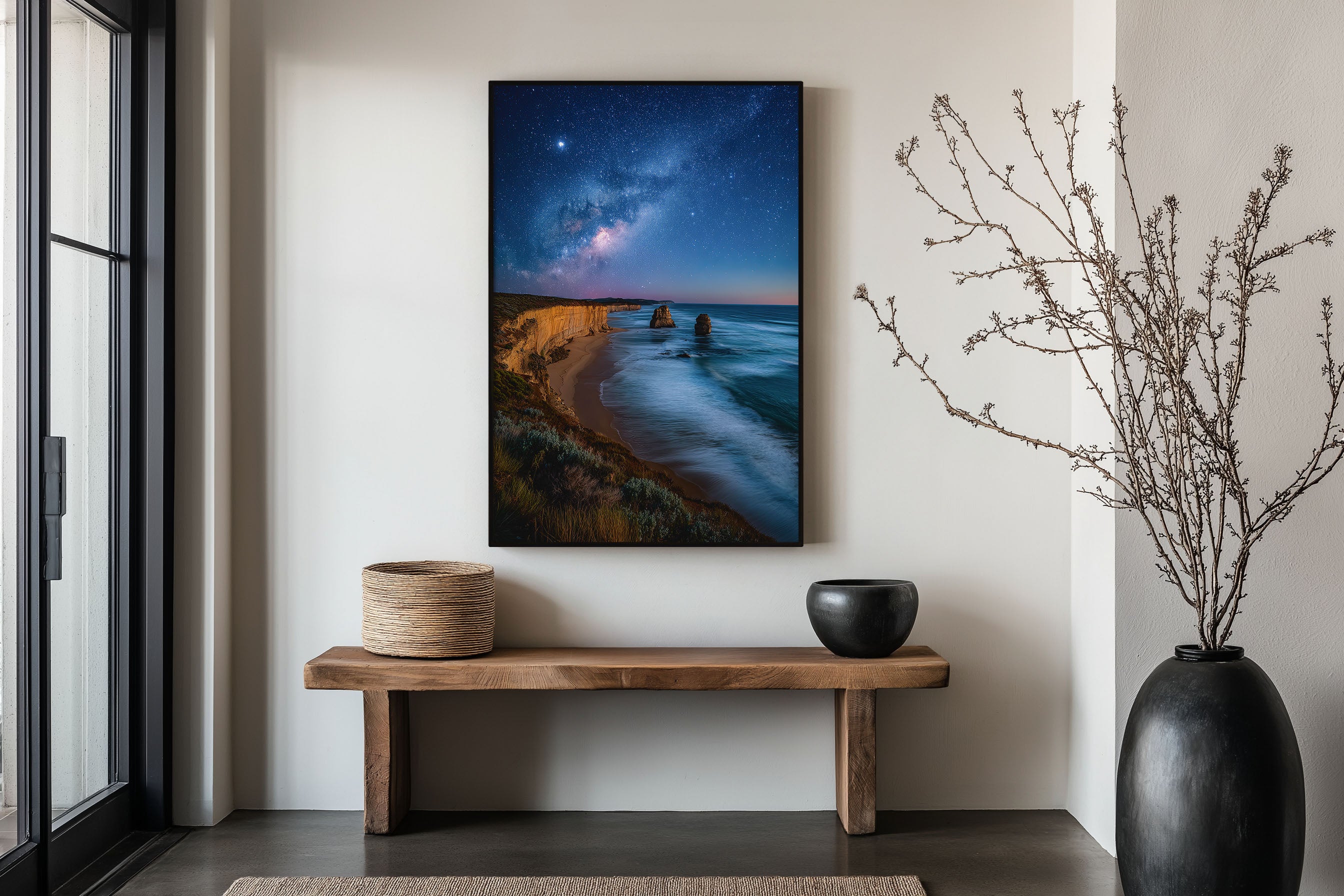 Twelve Apostles Milky Way Night Print | Great Ocean Road Australia Wall Art | Port Campbell Starry Sky Coastal Landscape Photography Poster