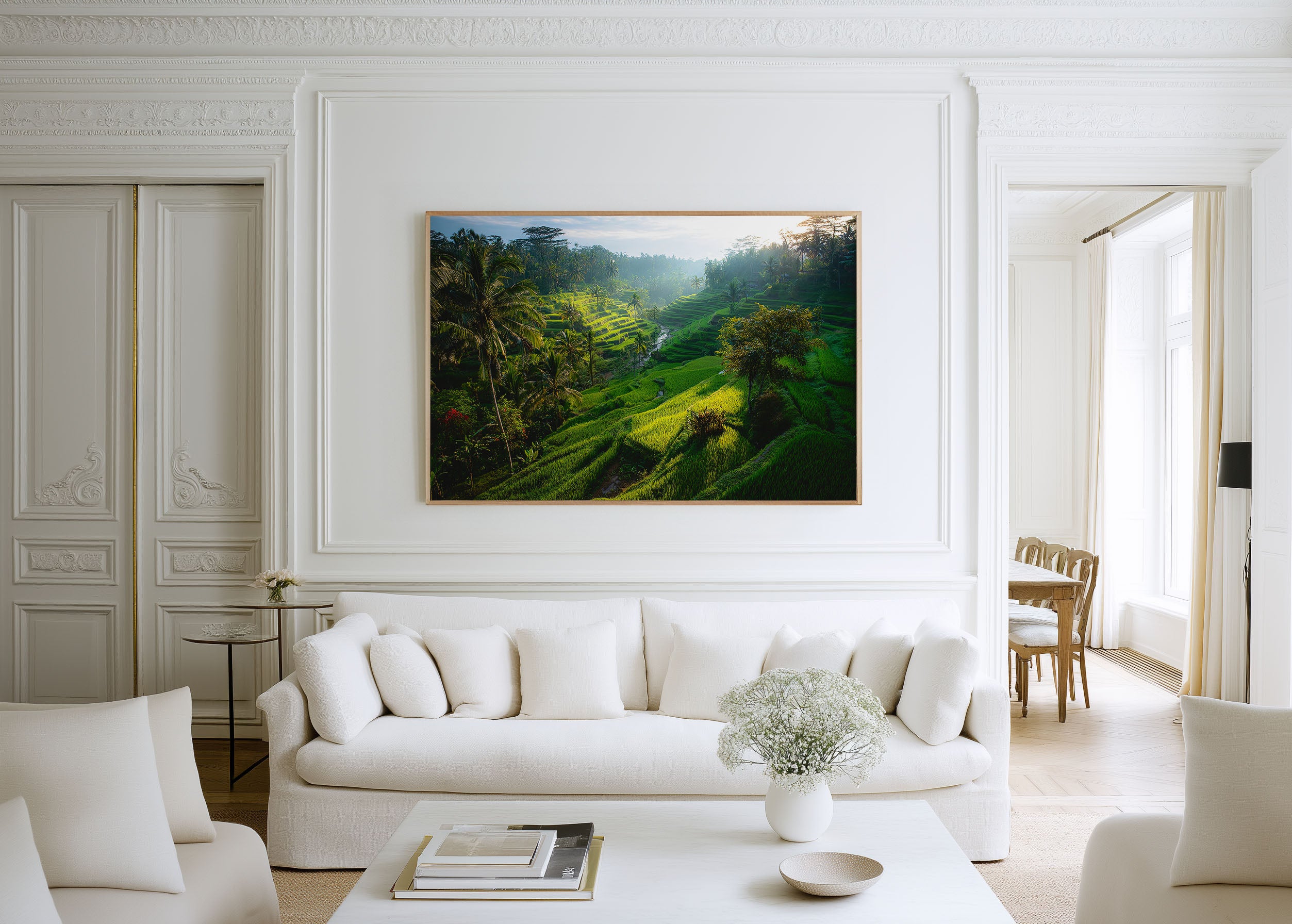 Ubud Rice Terraces Print – Bali Jungle Wall Art