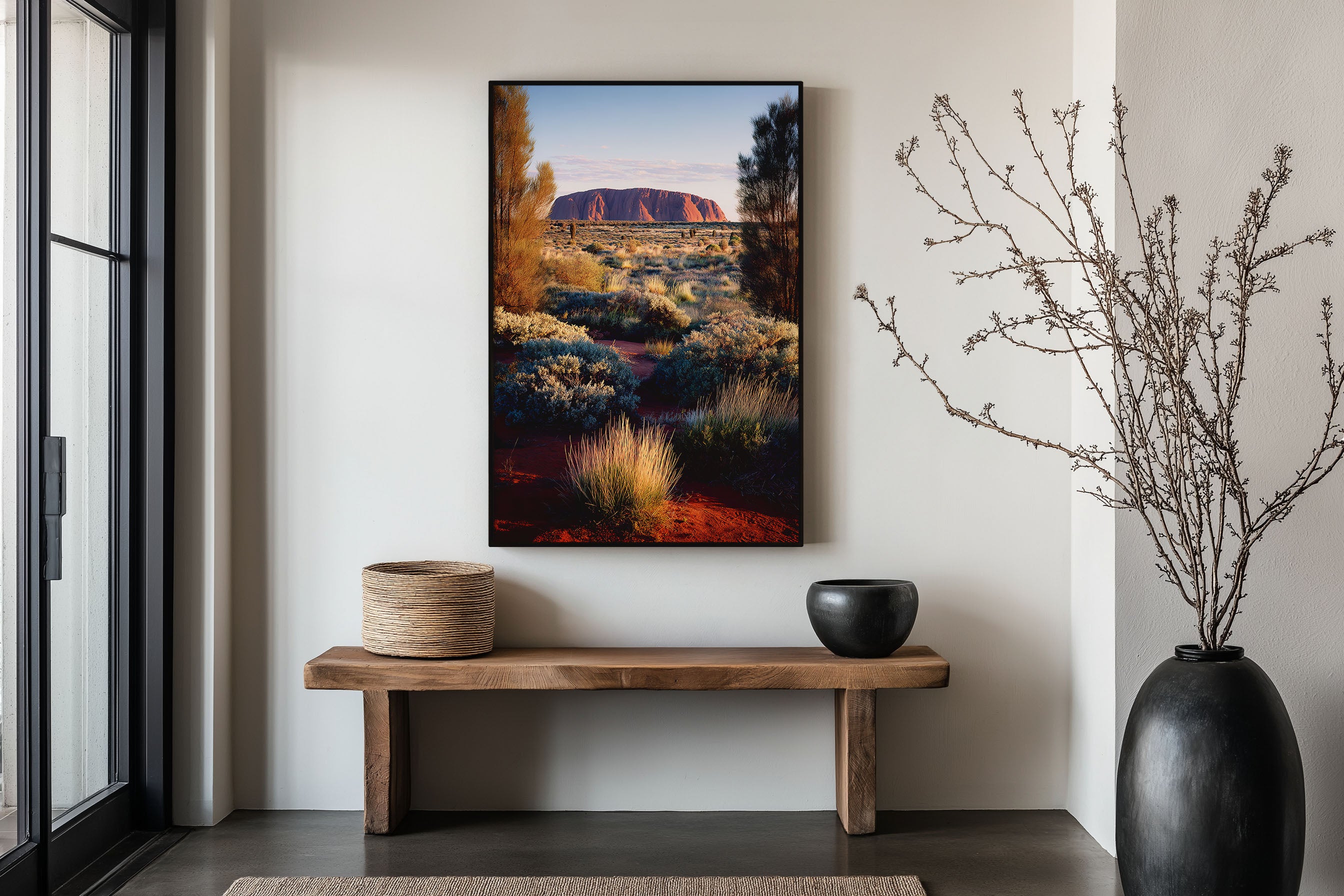 Uluru Wall Art Print | Ayers Rock Northern Territory Australian Outback Sunrise Photography | Australia Travel Poster | Red Desert Nature Home Decor