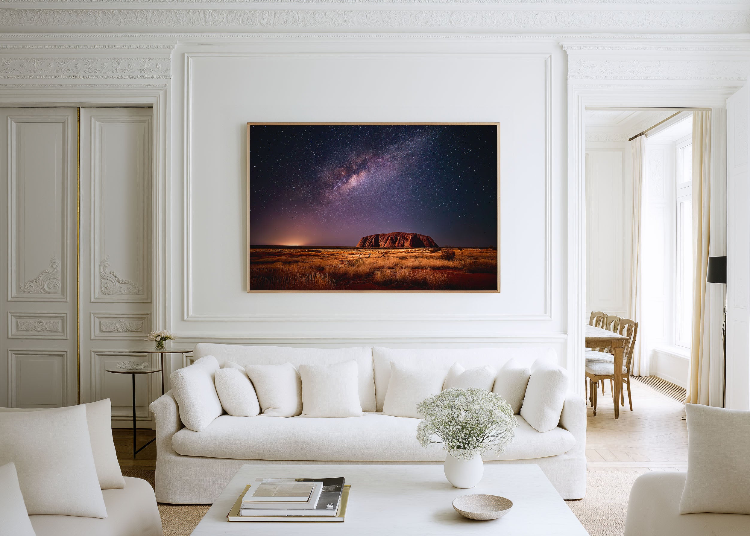 Uluru Ayers Rock Milky Way Wall Art – Australia Outback Night Sky