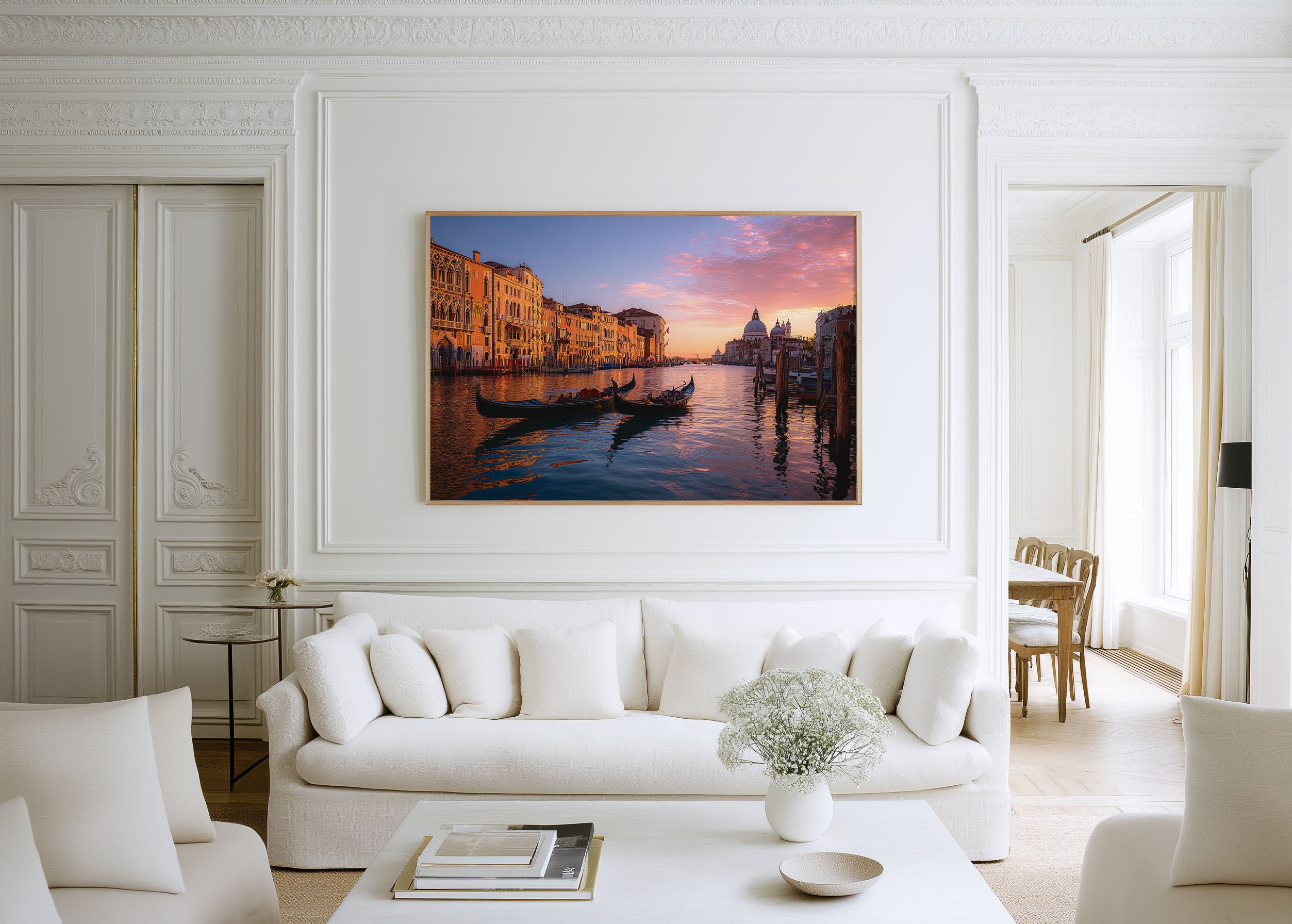 Venice Grand Canal Print – Gondola Sunrise Wall Art