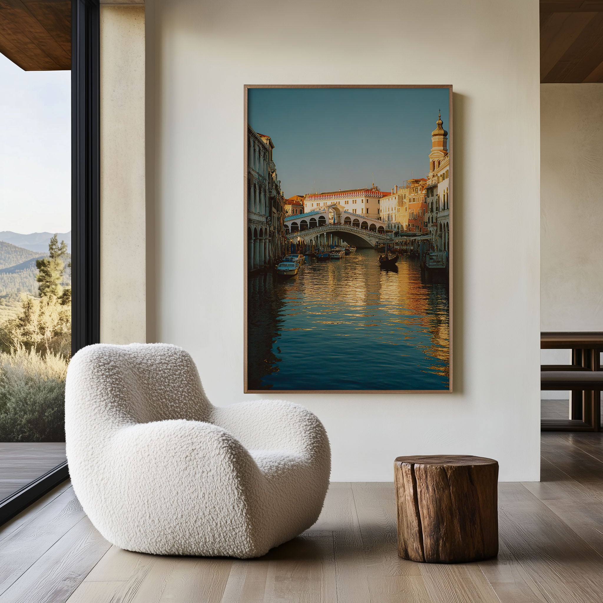 Venice Rialto Bridge Wall Art | Grand Canal Sunset Print