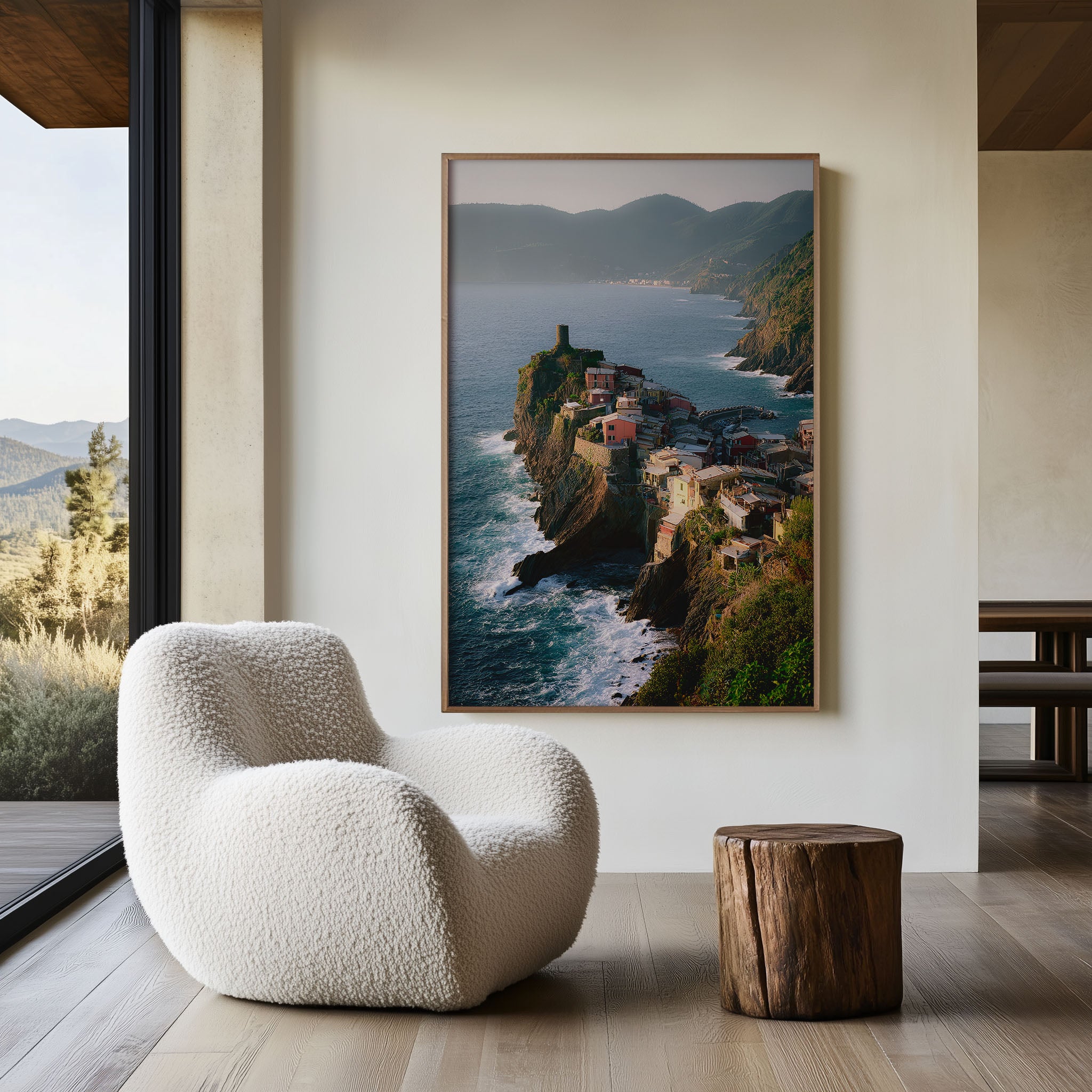 Vernazza Cinque Terre Wall Art Print | Italian Riviera Village Coastal Photography | Ligurian Sea Cliffside Landscape Poster | Italy Travel Print | Mediterranean Home Decor
