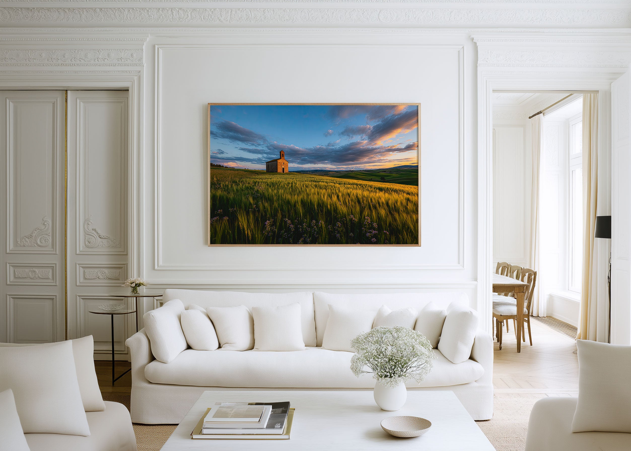 Val d'Orcia Golden Hour Chapel Print
