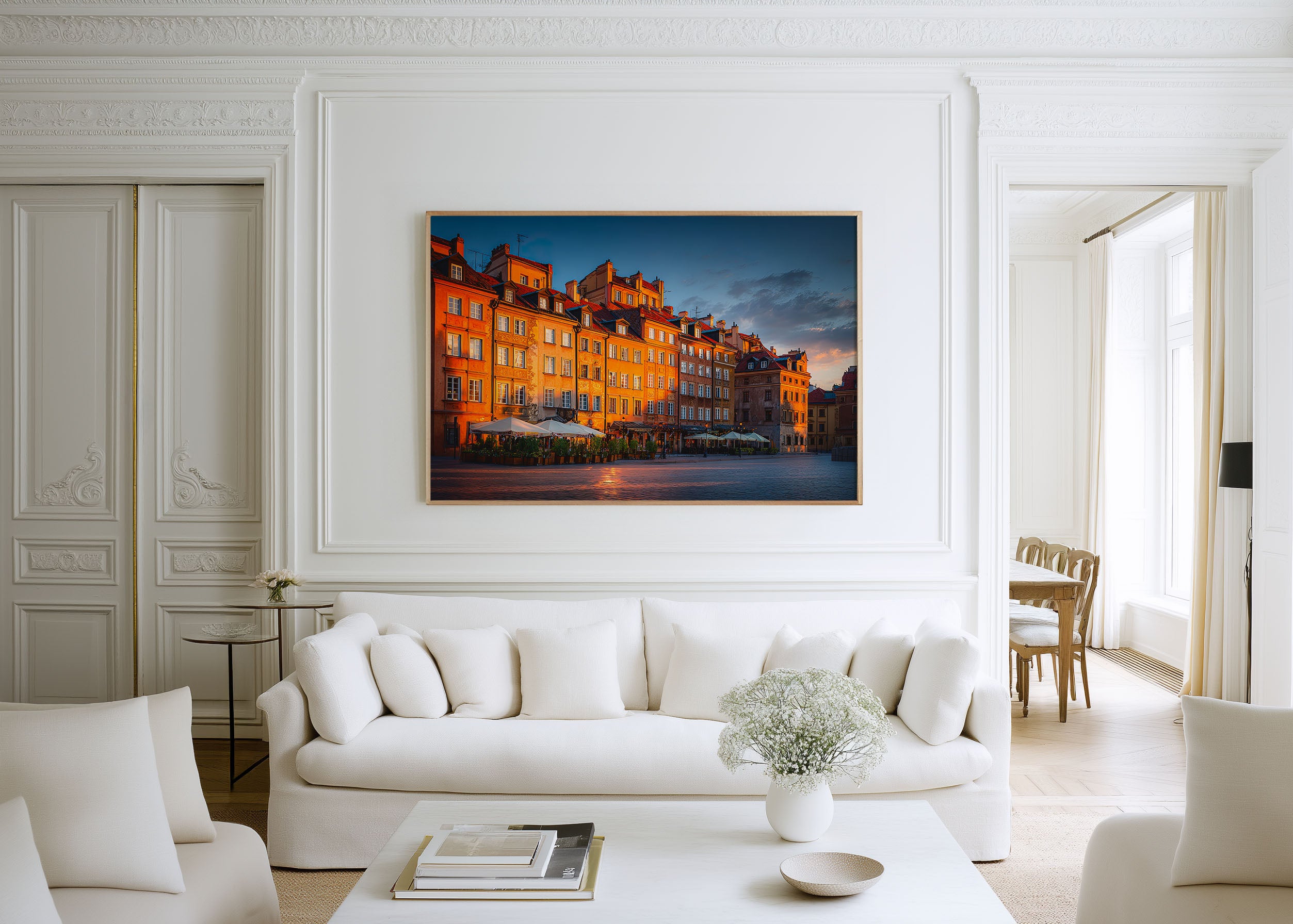 Warsaw Old Town Print – Poland Golden Hour Wall Art