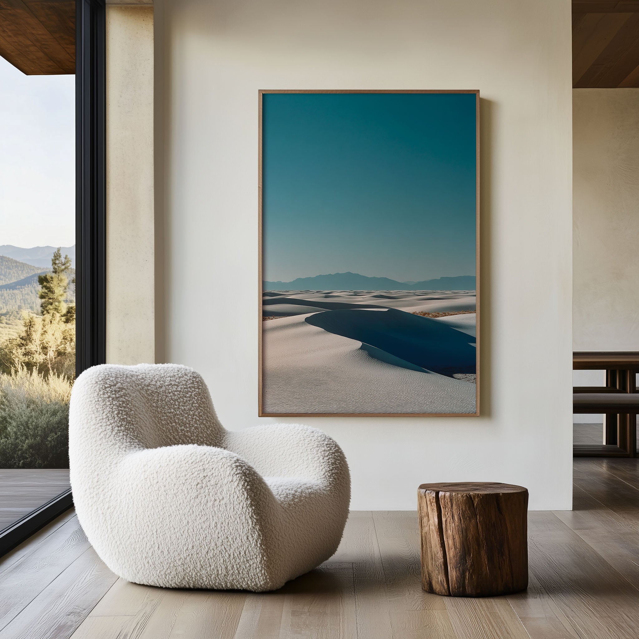 White Sands Desert Dunes Wall Art | Minimal Landscape Neutral Print
