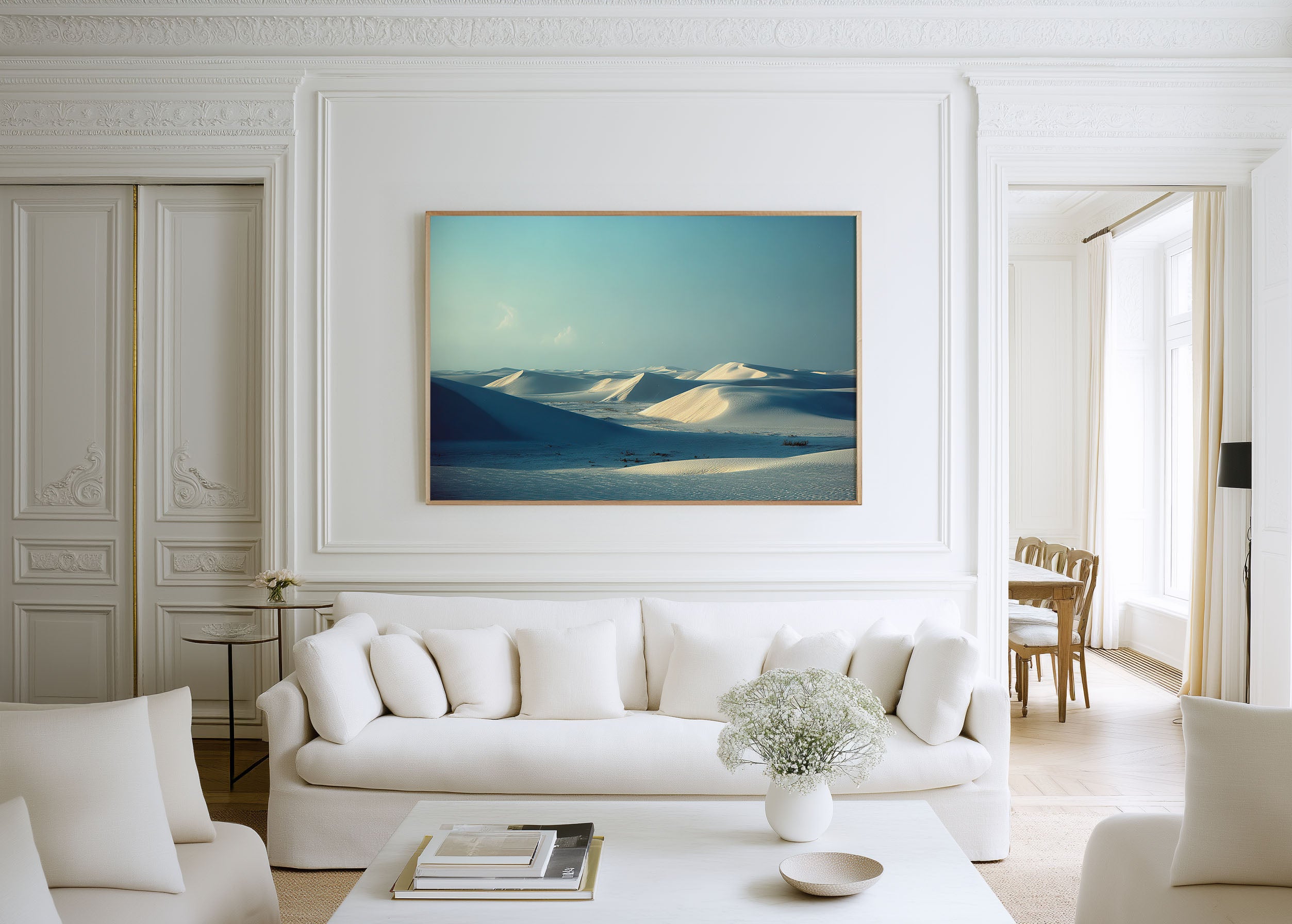 White Sands New Mexico Minimalist Desert Wall Art Print