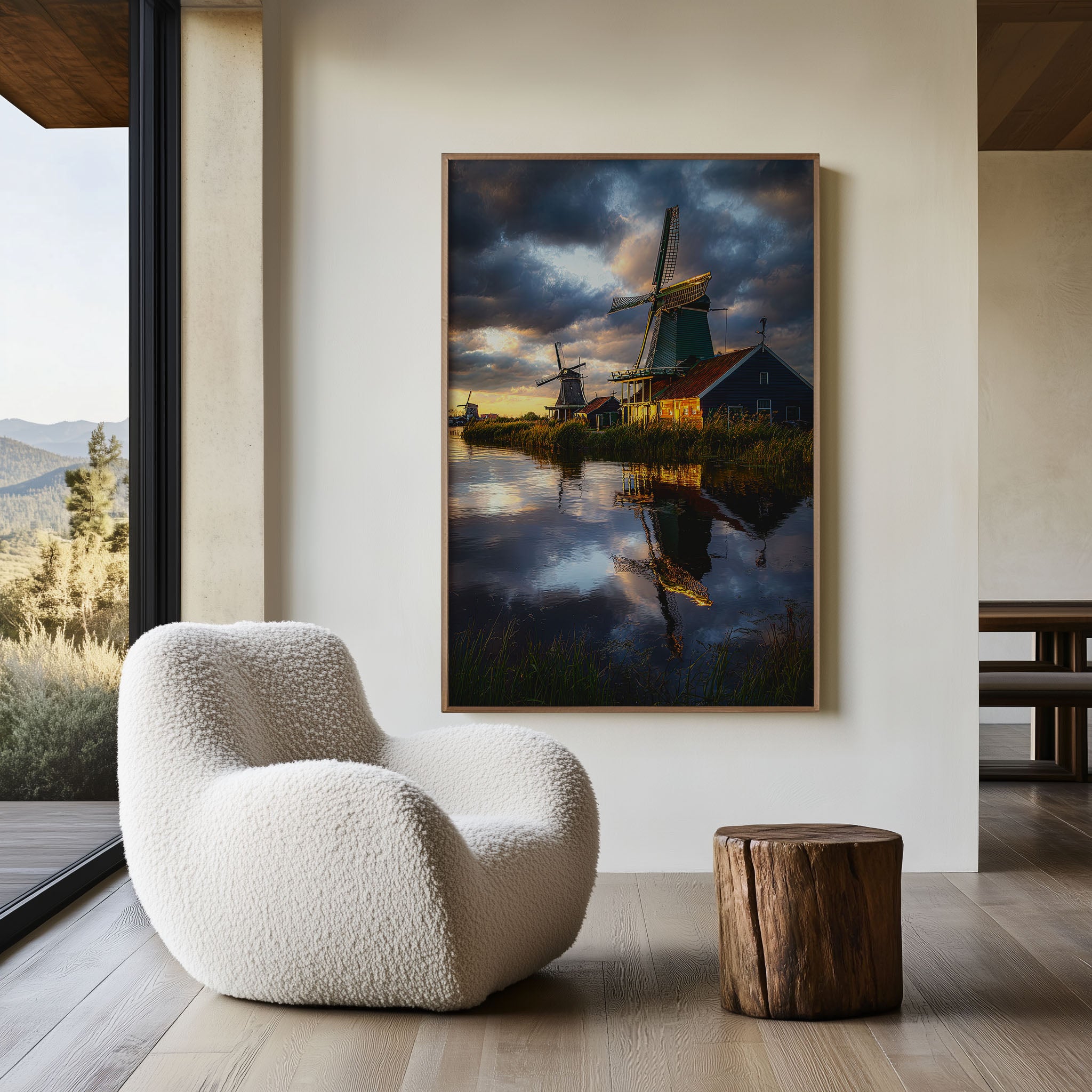 Zaanse Schans Windmills Wall Art Print | Netherlands Holland Photography | Dutch Landscape Poster | Amsterdam Travel Print | European Home Decor