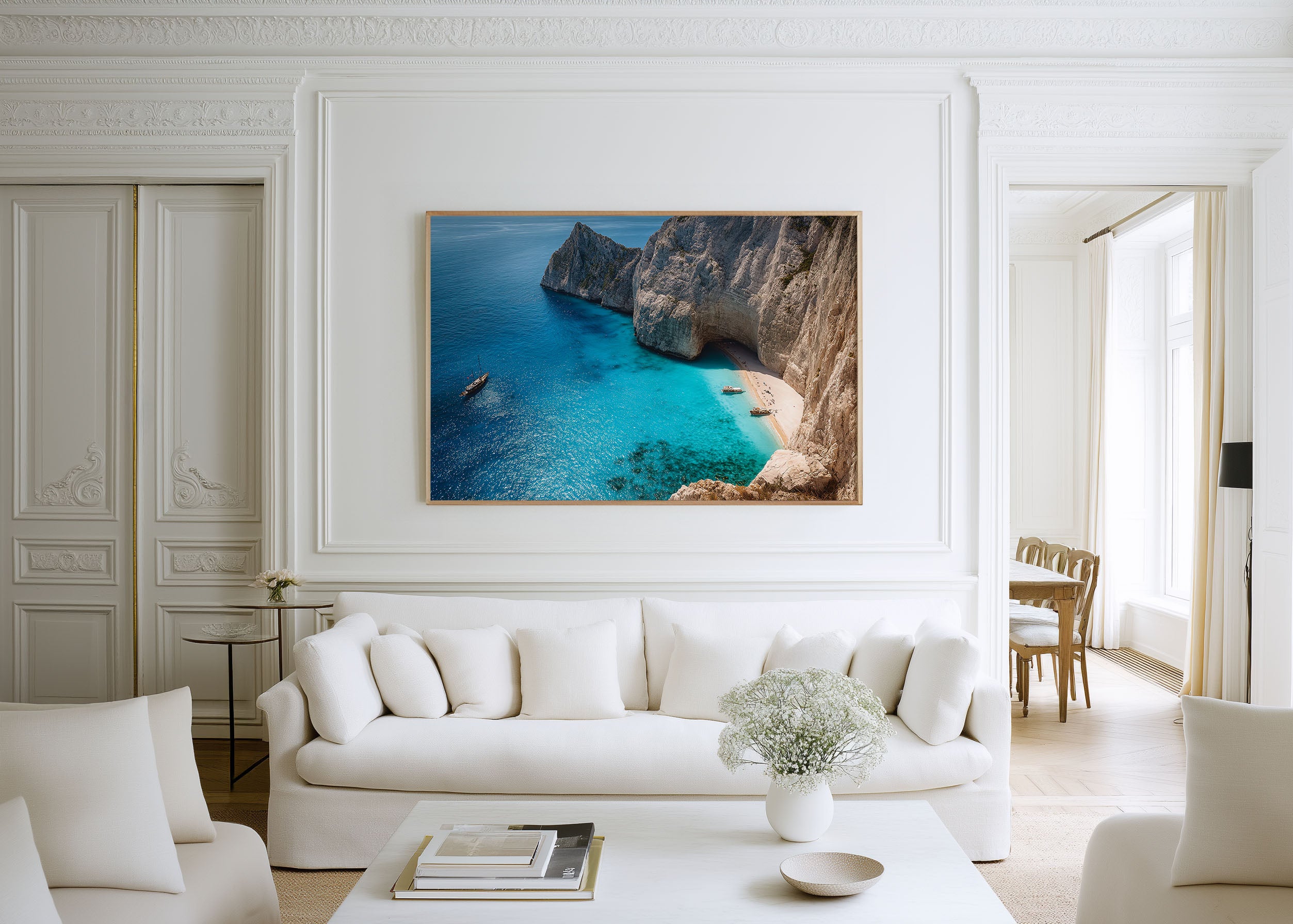 Zakynthos Shipwreck Beach Print – Turquoise Greece Wall Art