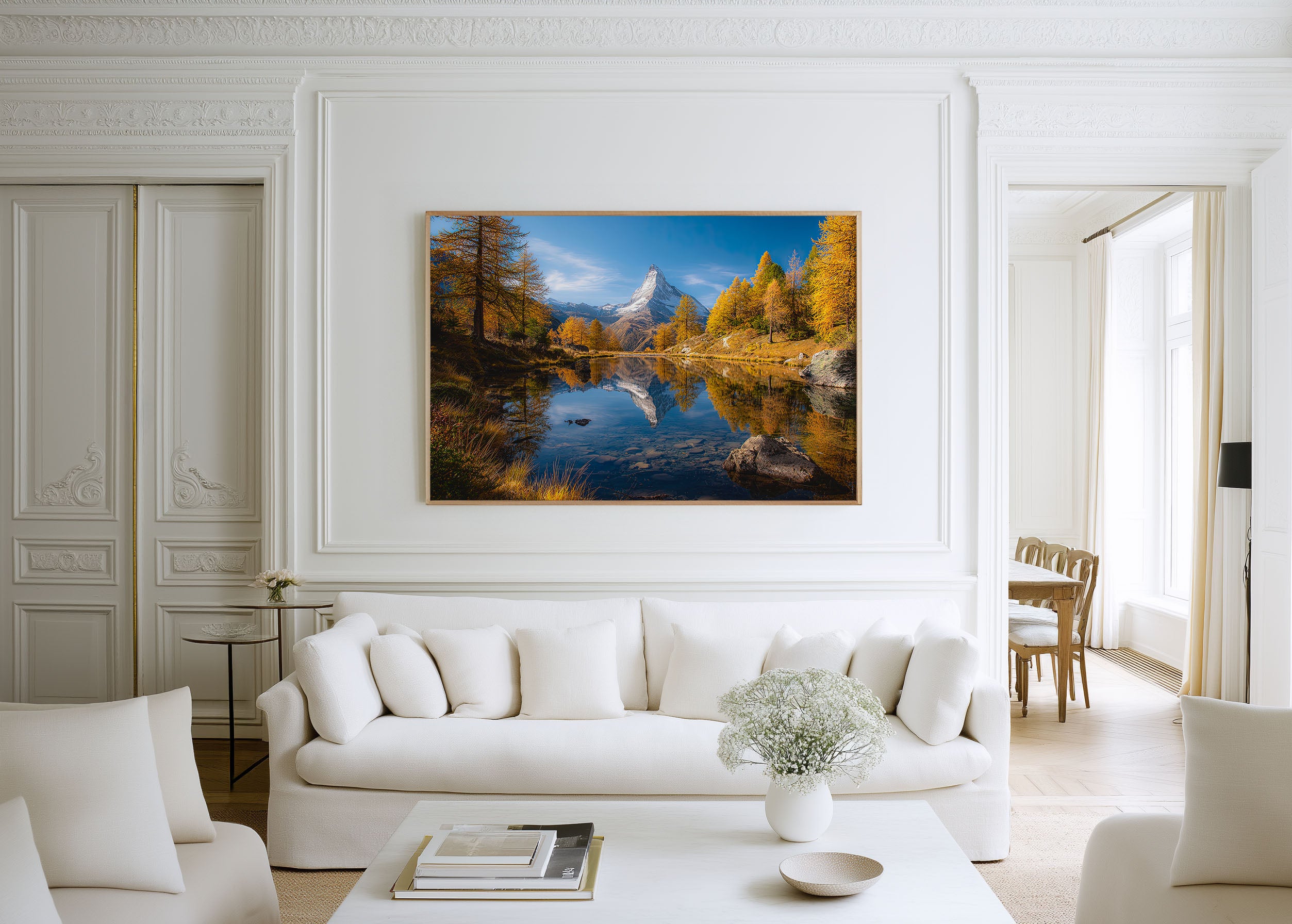 Zermatt Alpine Reflection Print – Swiss Mountain Wall Art