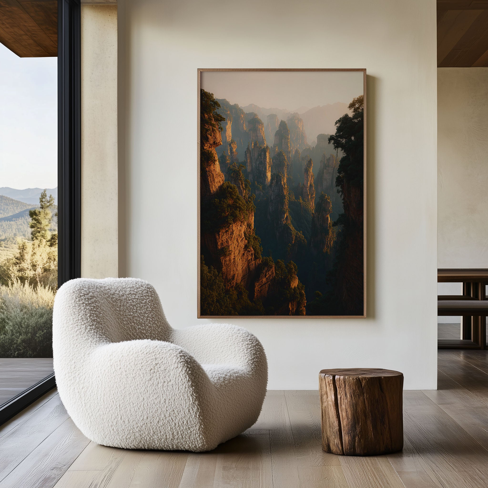Zhangjiajie Pillar Mountains Wall Art Print | China Avatar Landscape Photography | Hunan Forest Park Poster | Asian Nature Print | Dramatic Home Decor