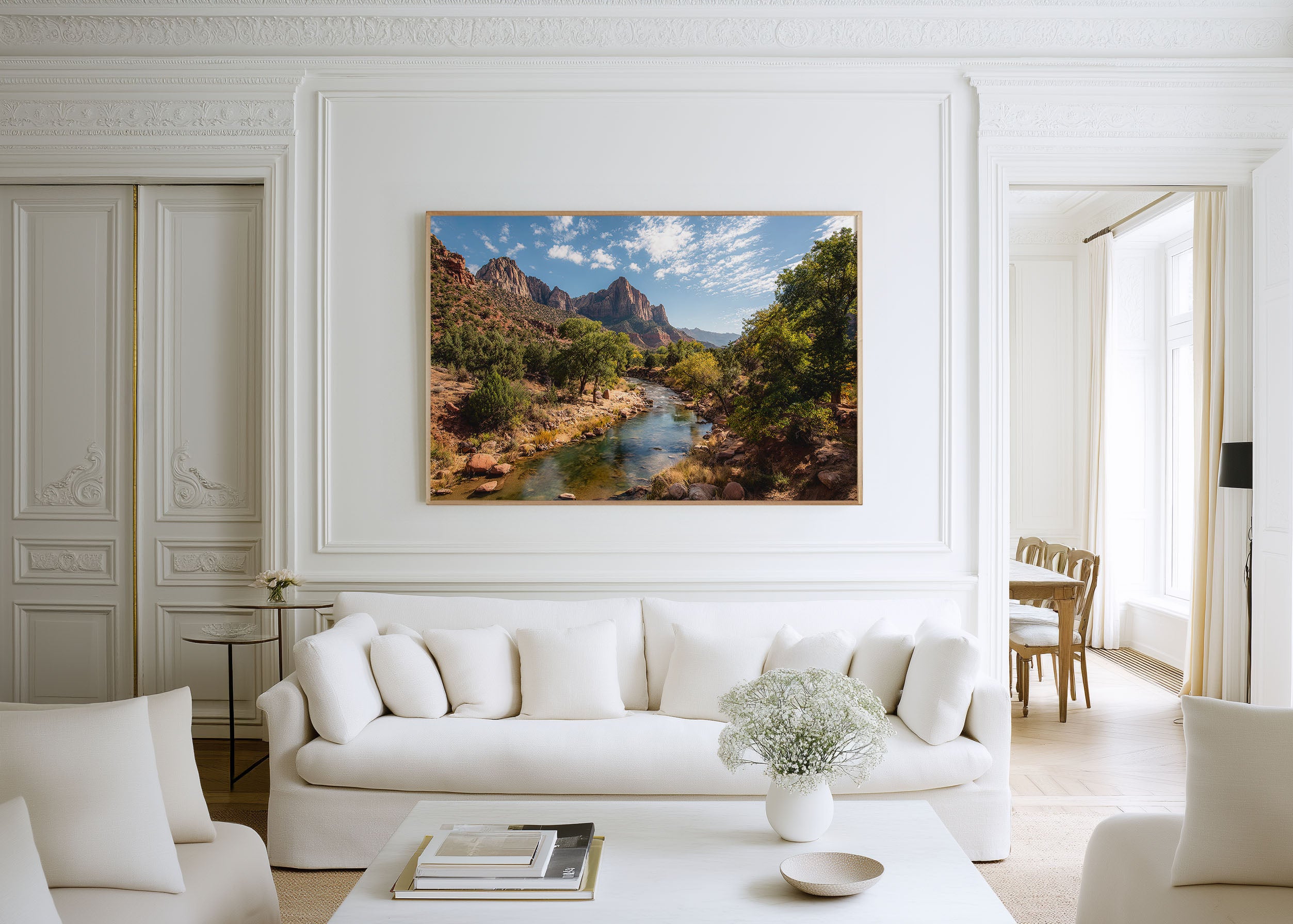 Zion National Park Watchman Peak Wall Art Print – Utah Red Rock Canyon