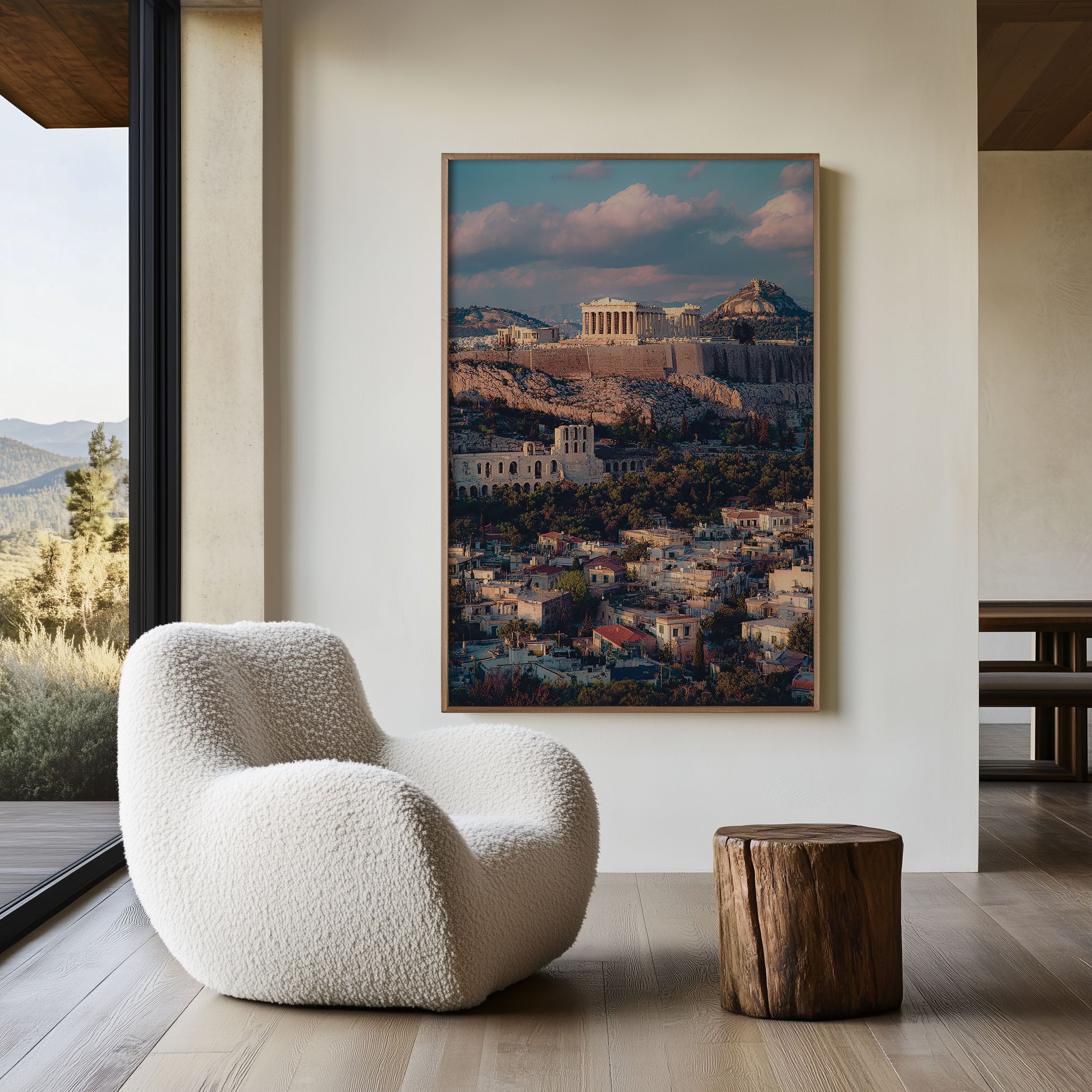 Athens Acropolis Wall Art Print | Parthenon Odeon Herodes Atticus Greece Sunset Photography | Greek Travel Poster | Classical Home Decor