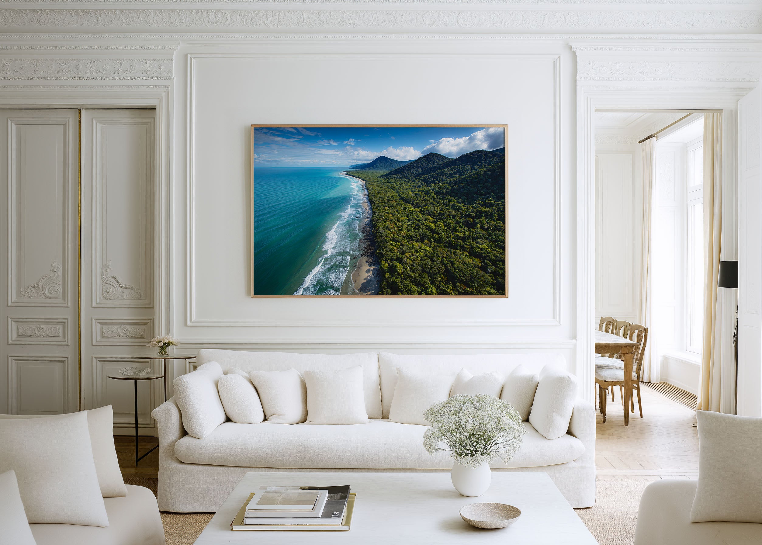 Cape Tribulation Wall Art – Daintree Rainforest Coastline Print, Tropical Queensland Australia Ocean Landscape Decor