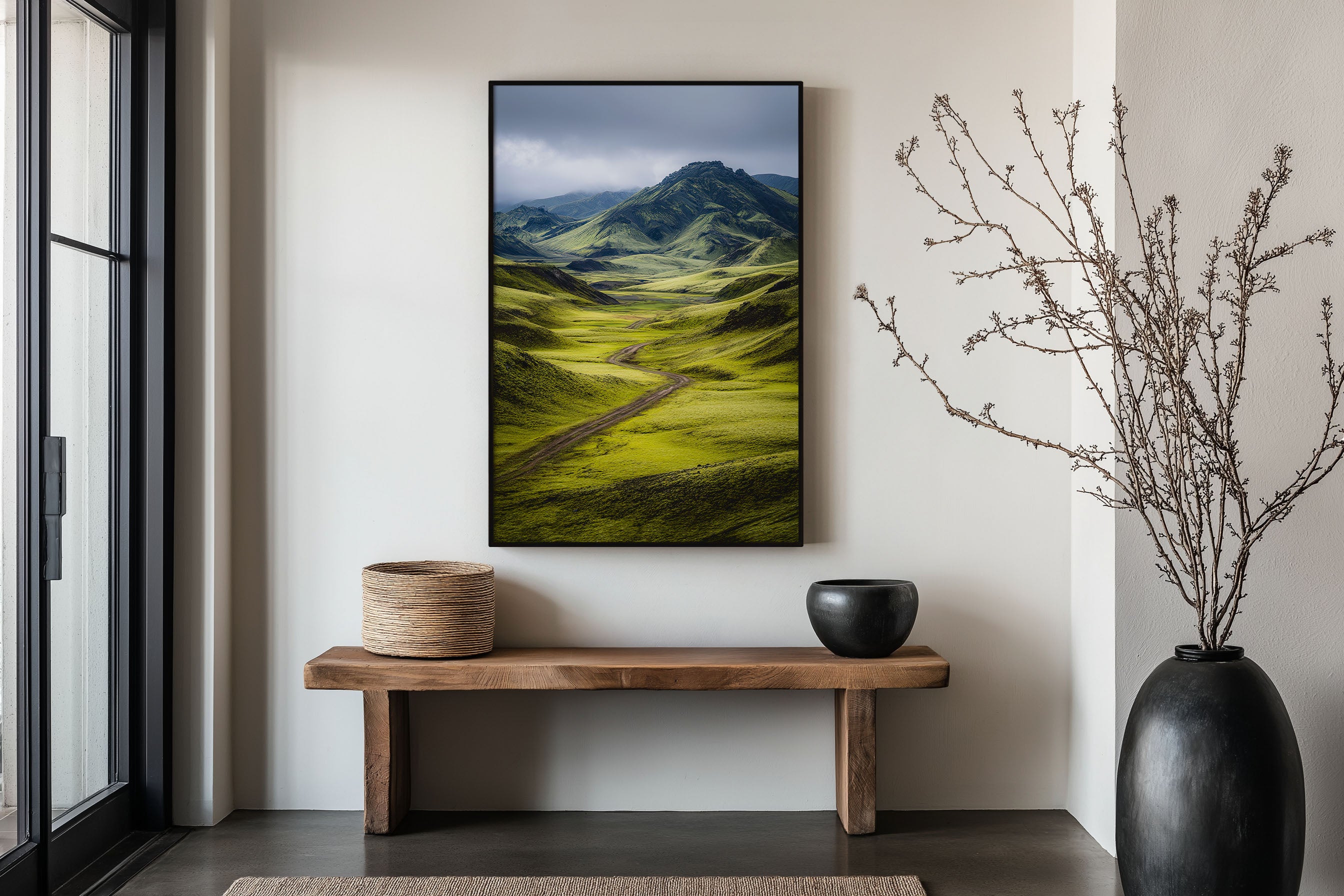 Iceland Moss Highlands Print | Green Volcanic Landscape Wall Art | Iceland Interior Photography