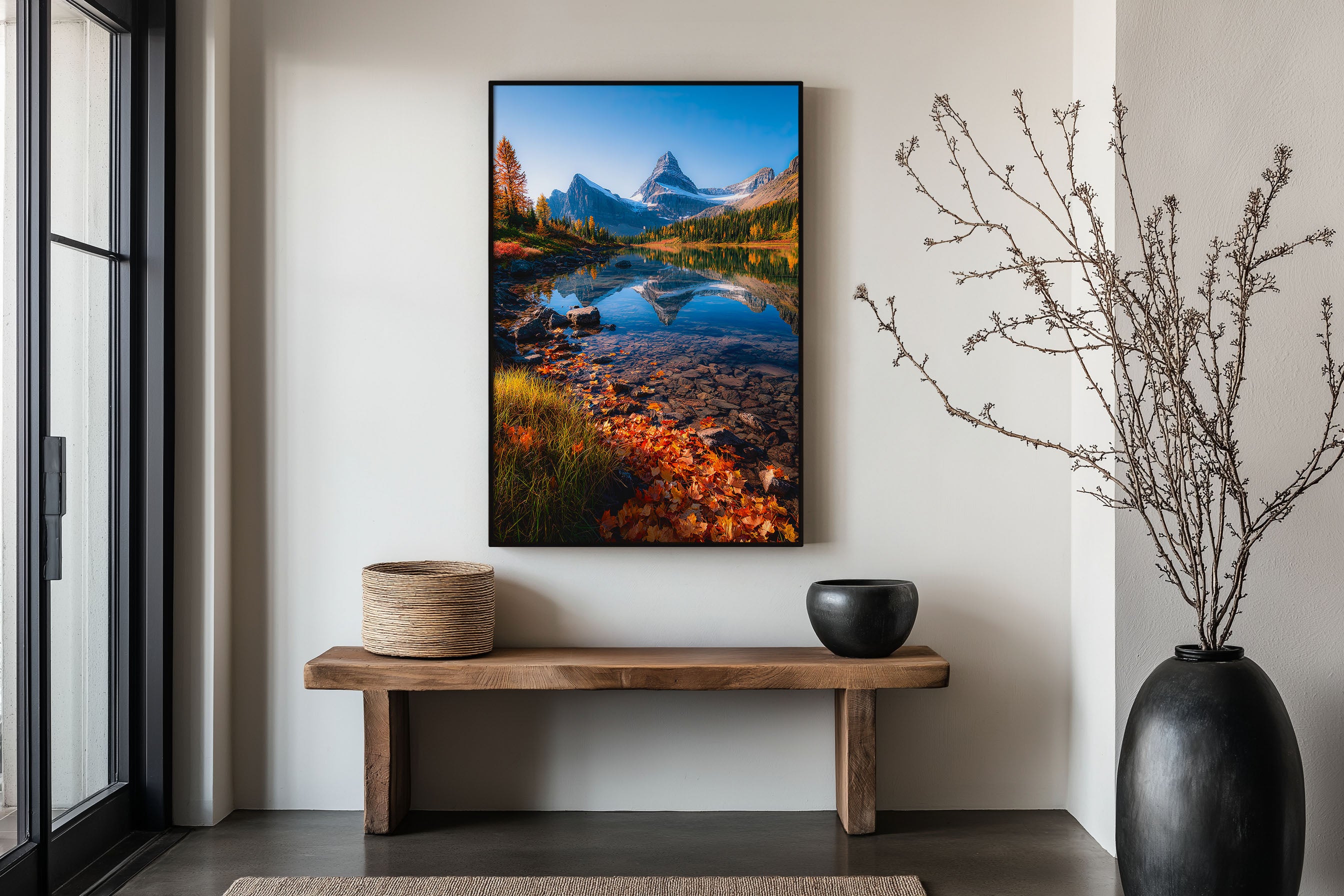Mount Assiniboine Autumn Reflection Print | Canadian Rockies Wall Art | Assiniboine Lake Fall Landscape Photography Poster