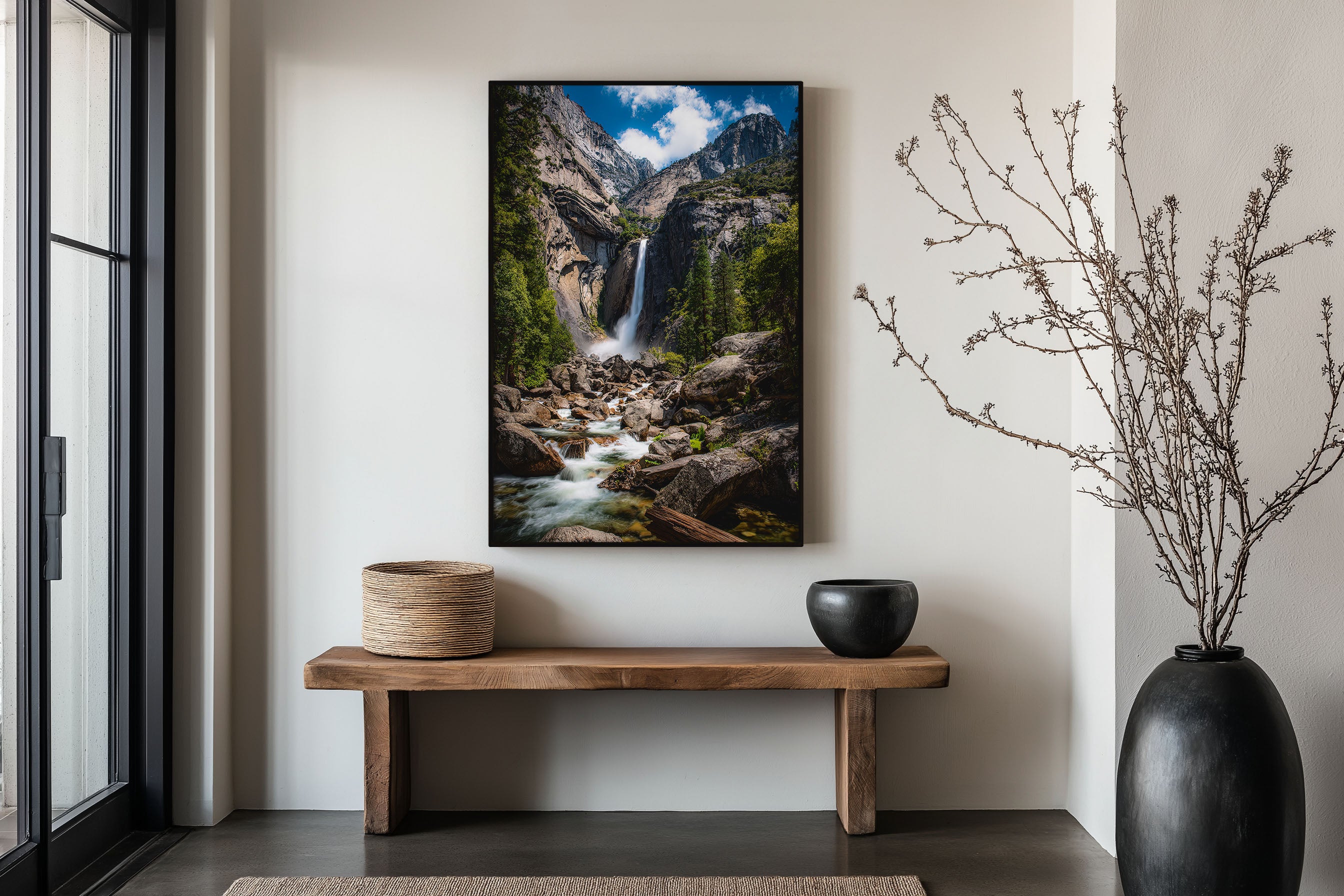Yosemite Falls Print | Lower Yosemite Fall Waterfall Wall Art | California National Park Photography
