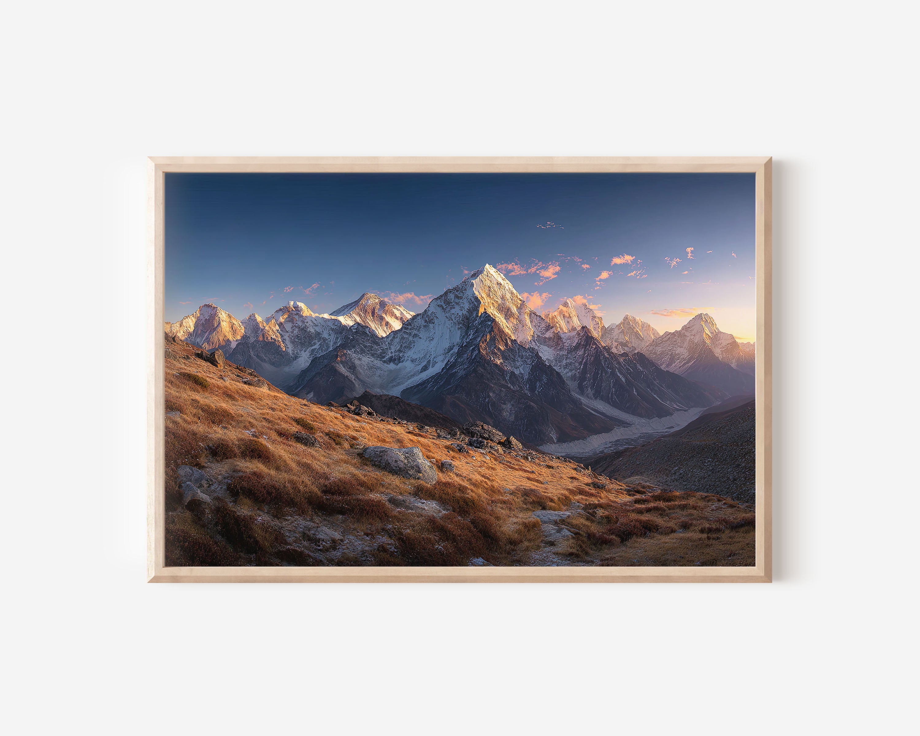 Himalayas Sunset Mountain Wall Art