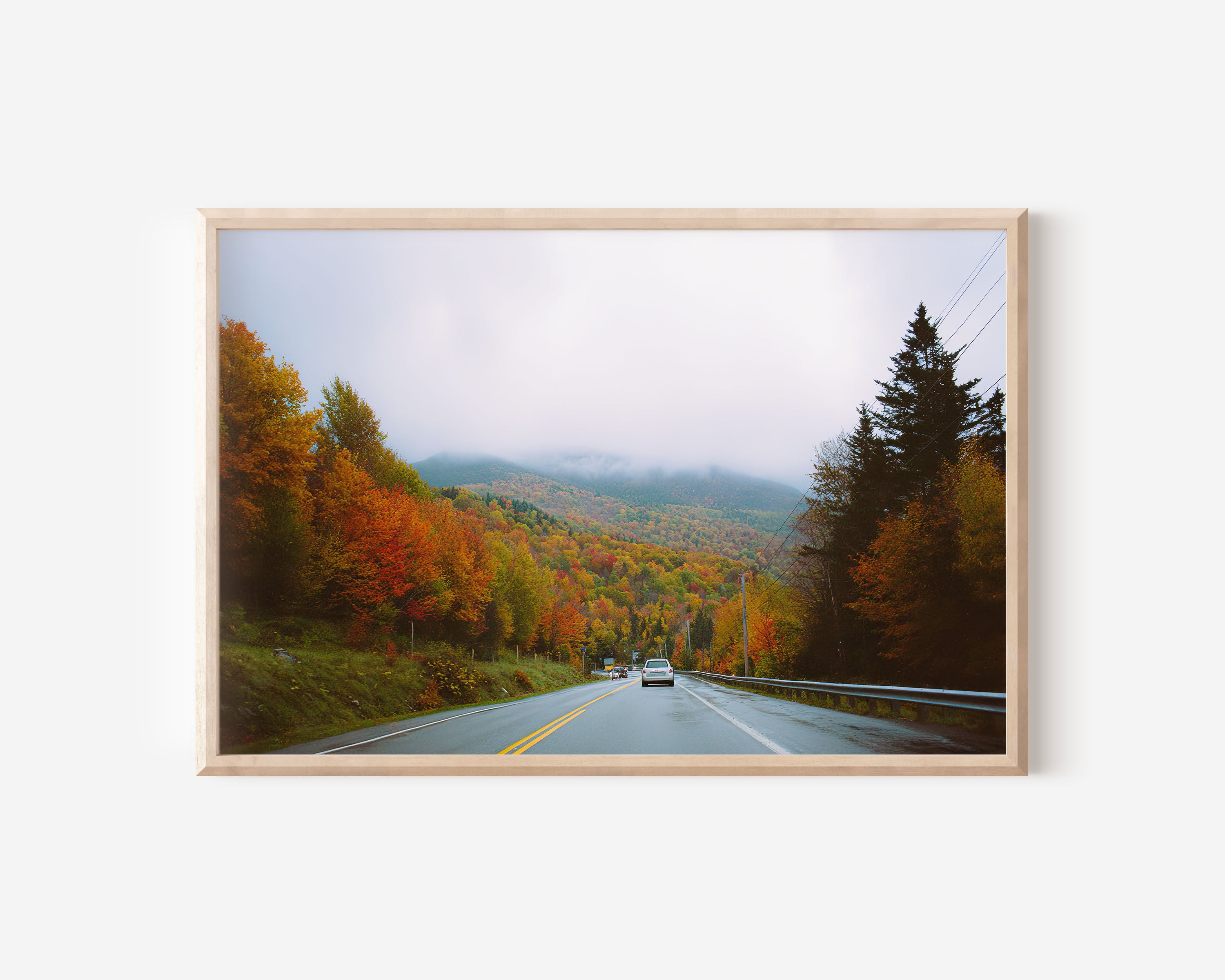 Vermont Fall Foliage Scenic Drive Wall Art Print