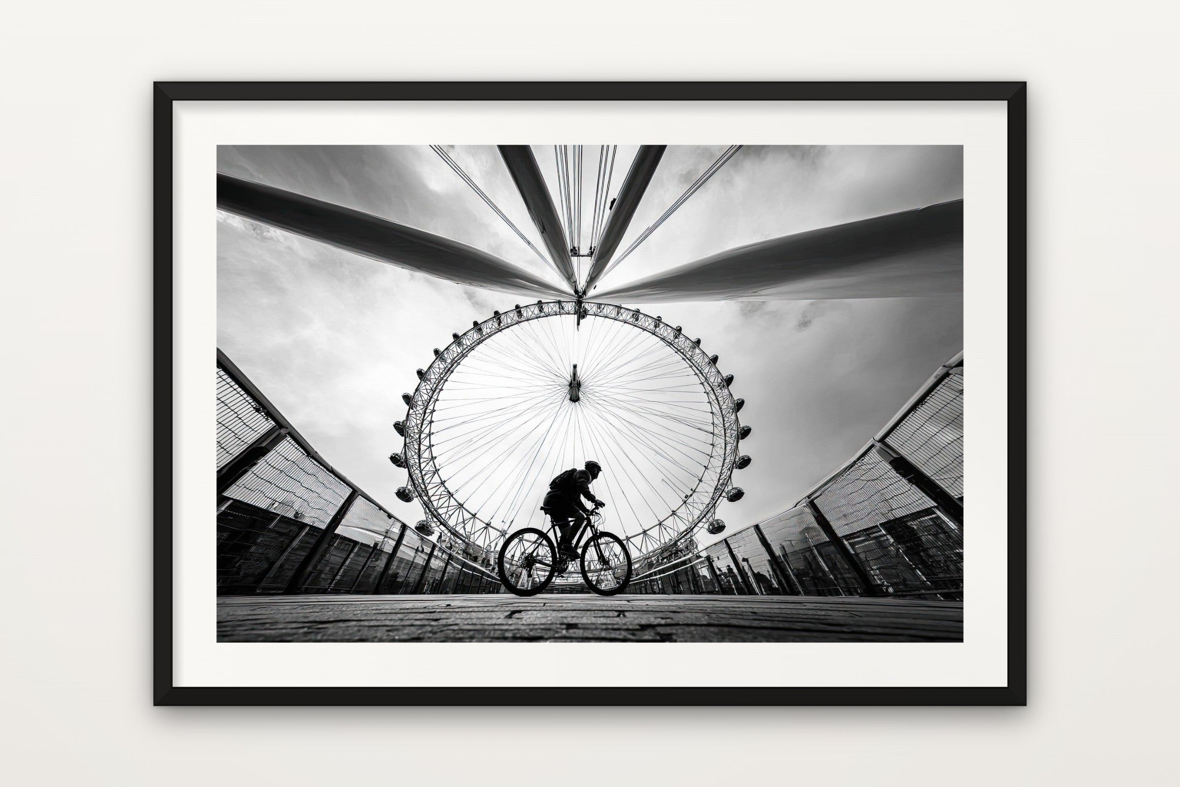 Cyclist at the London Eye