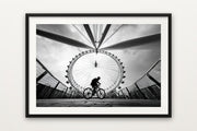 Cyclist at the London Eye