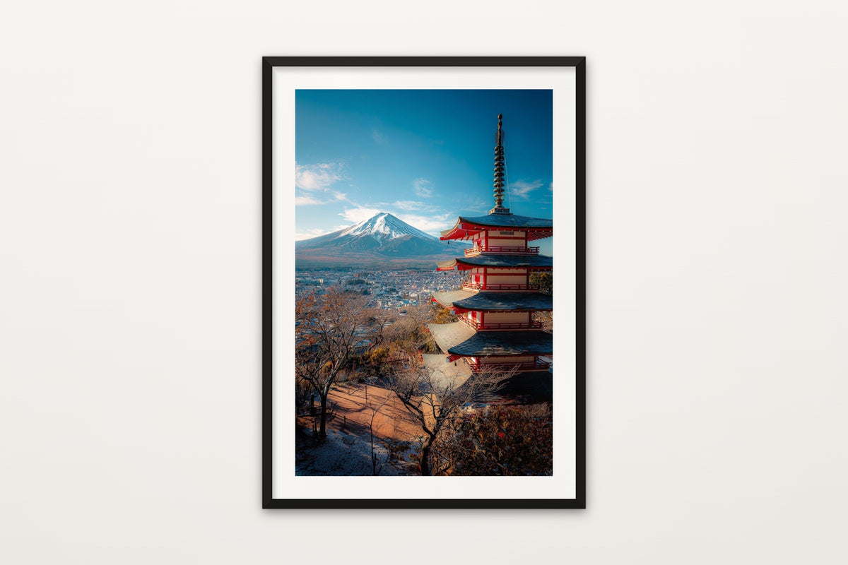 Chureito Pagoda II wall art print – Chureito Pagoda and Mount Fuji above Fujiyoshida, Japan