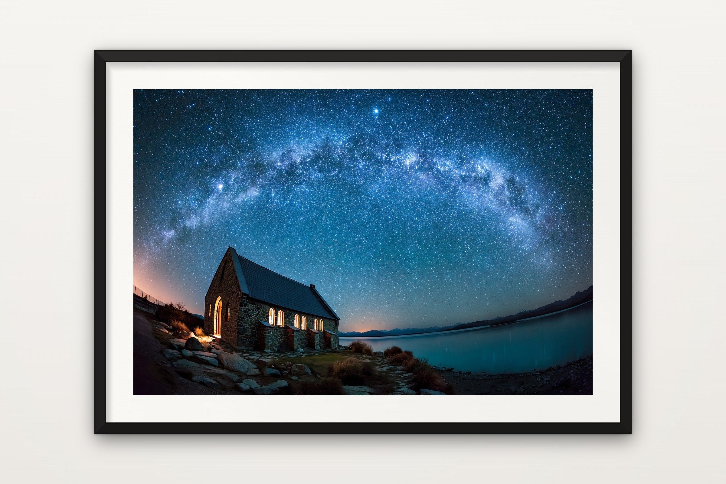 Mountain Church at Night
