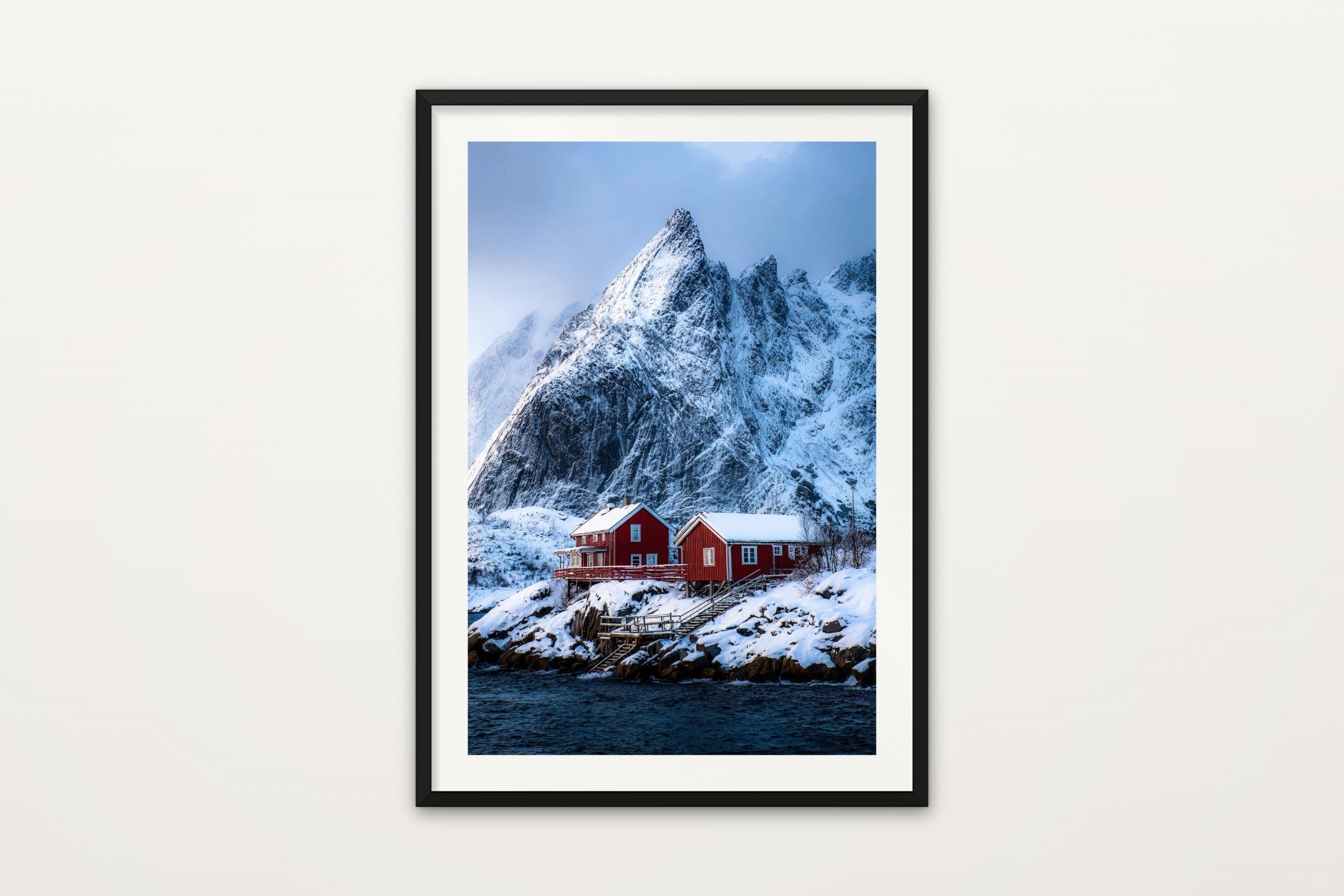 Red Cabins in Winter