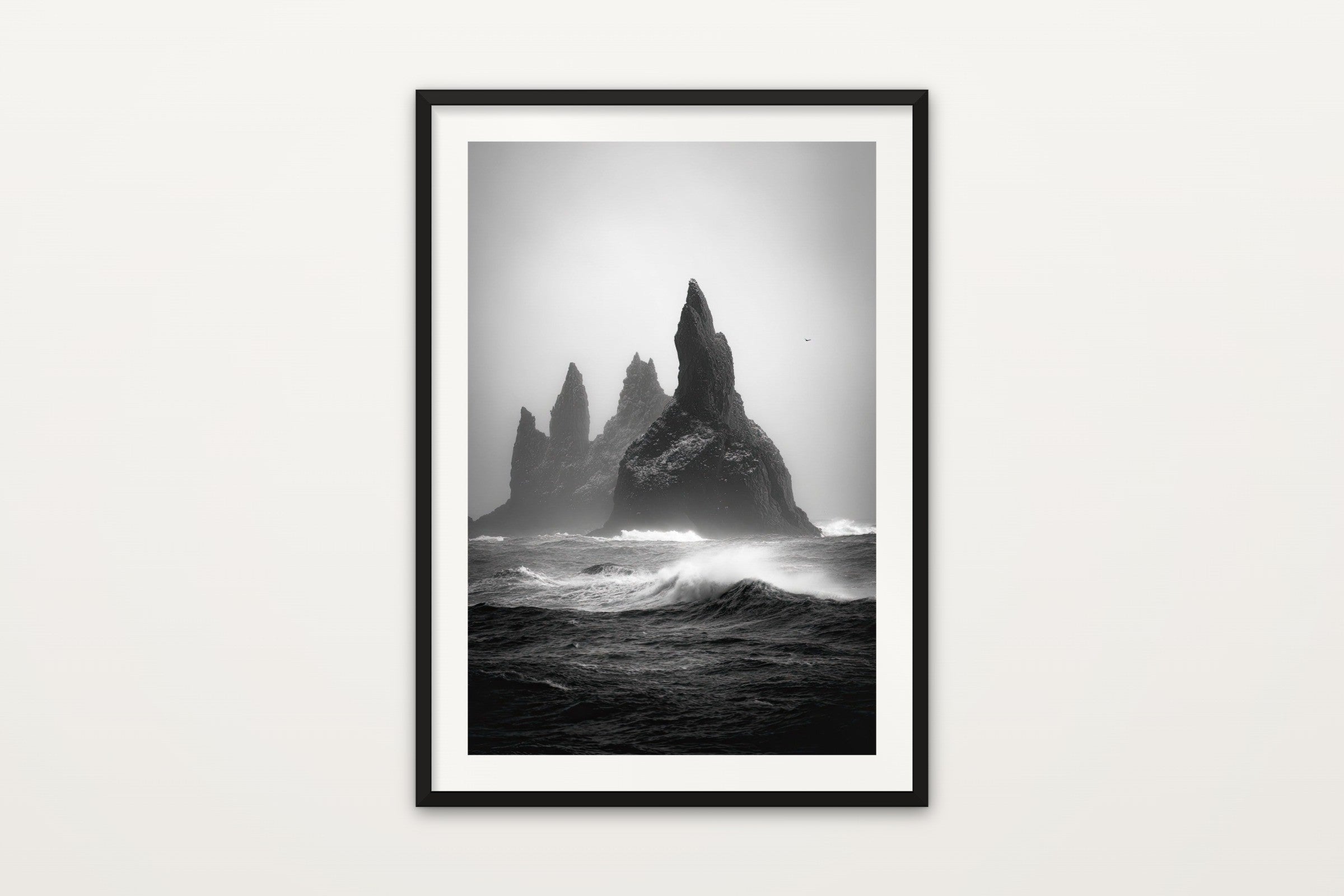Reynisdrangar in Monochrome