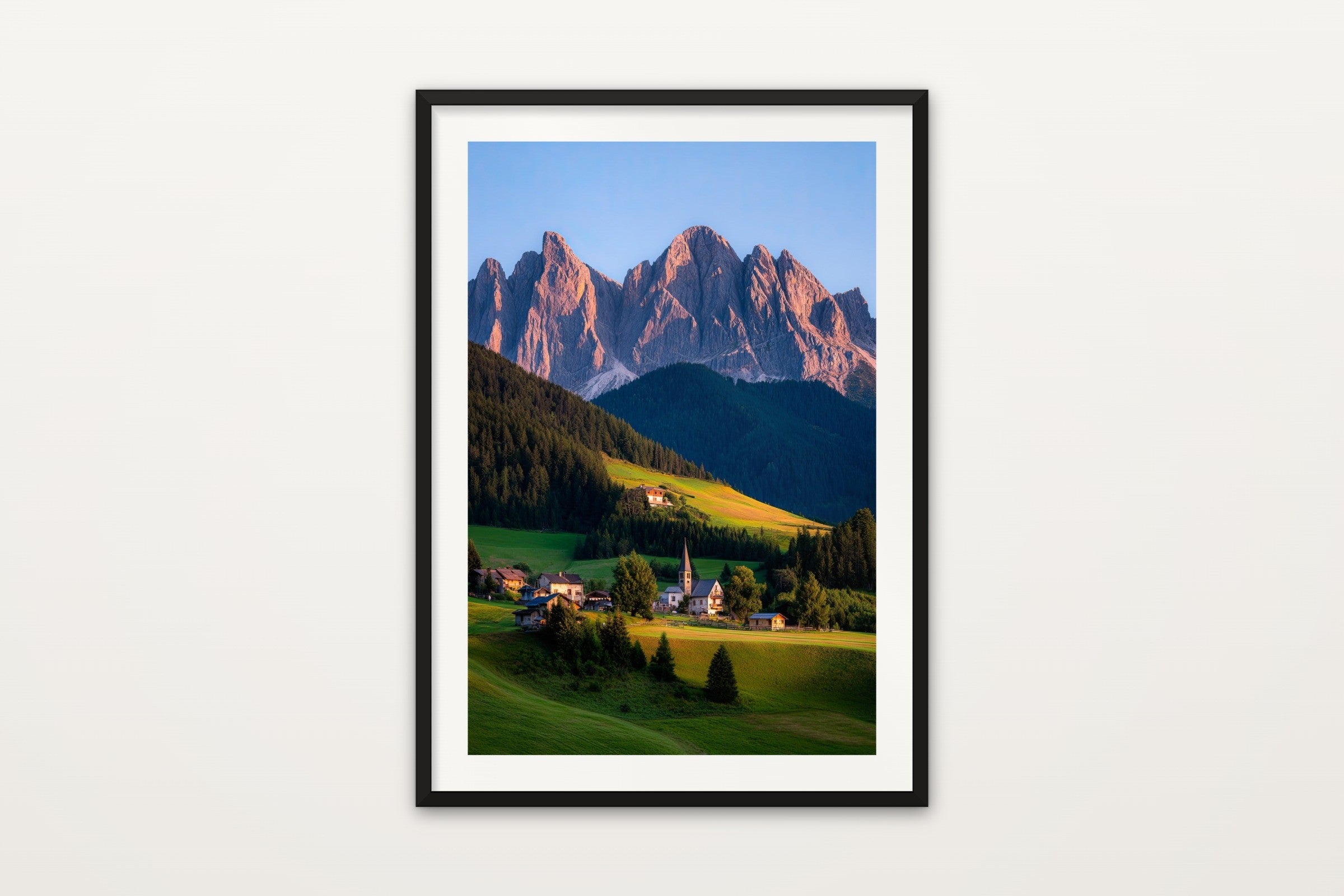 Val di Funes at Sunset