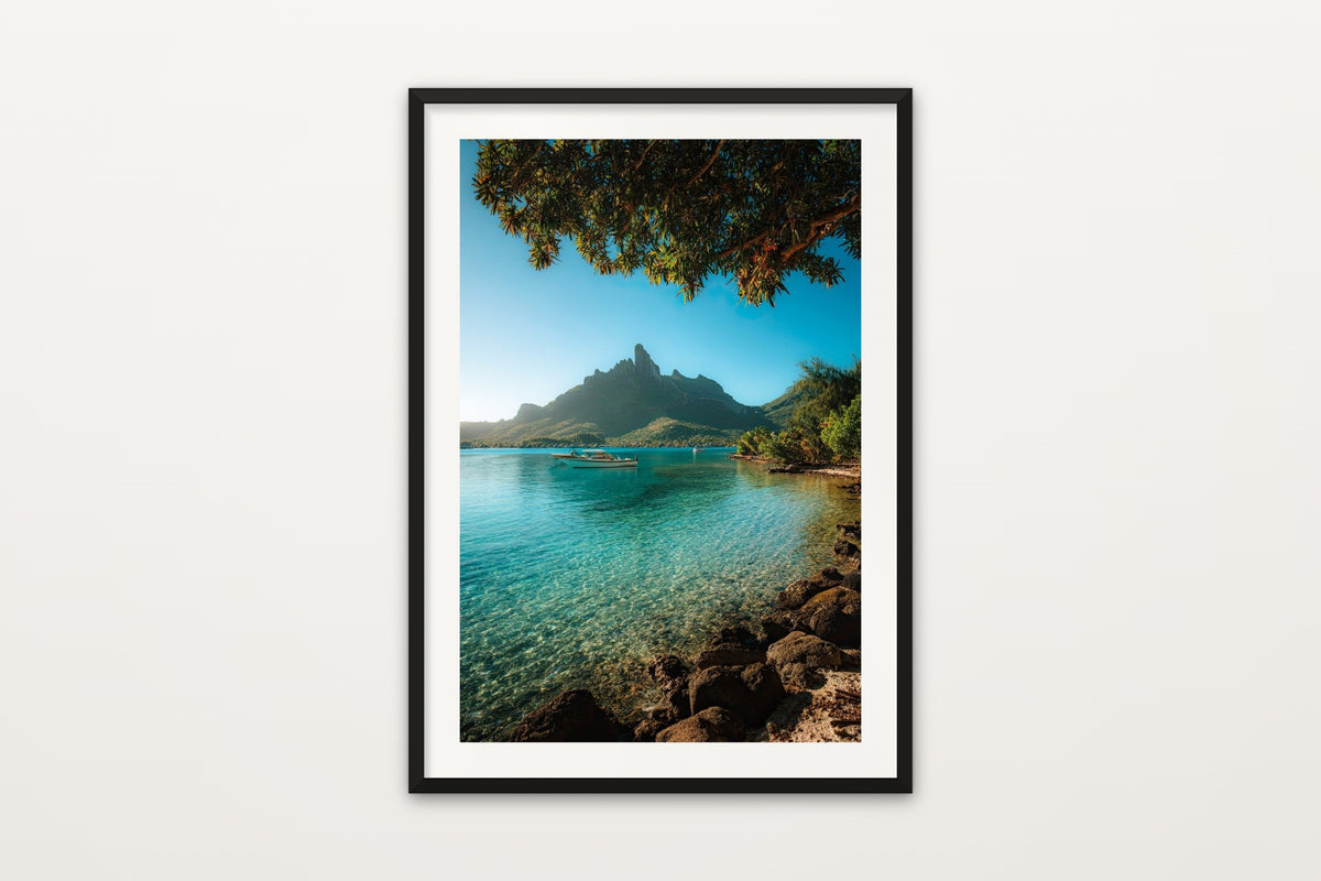 Bora Bora Turquoise wall art print – The turquoise lagoon waters of Bora Bora