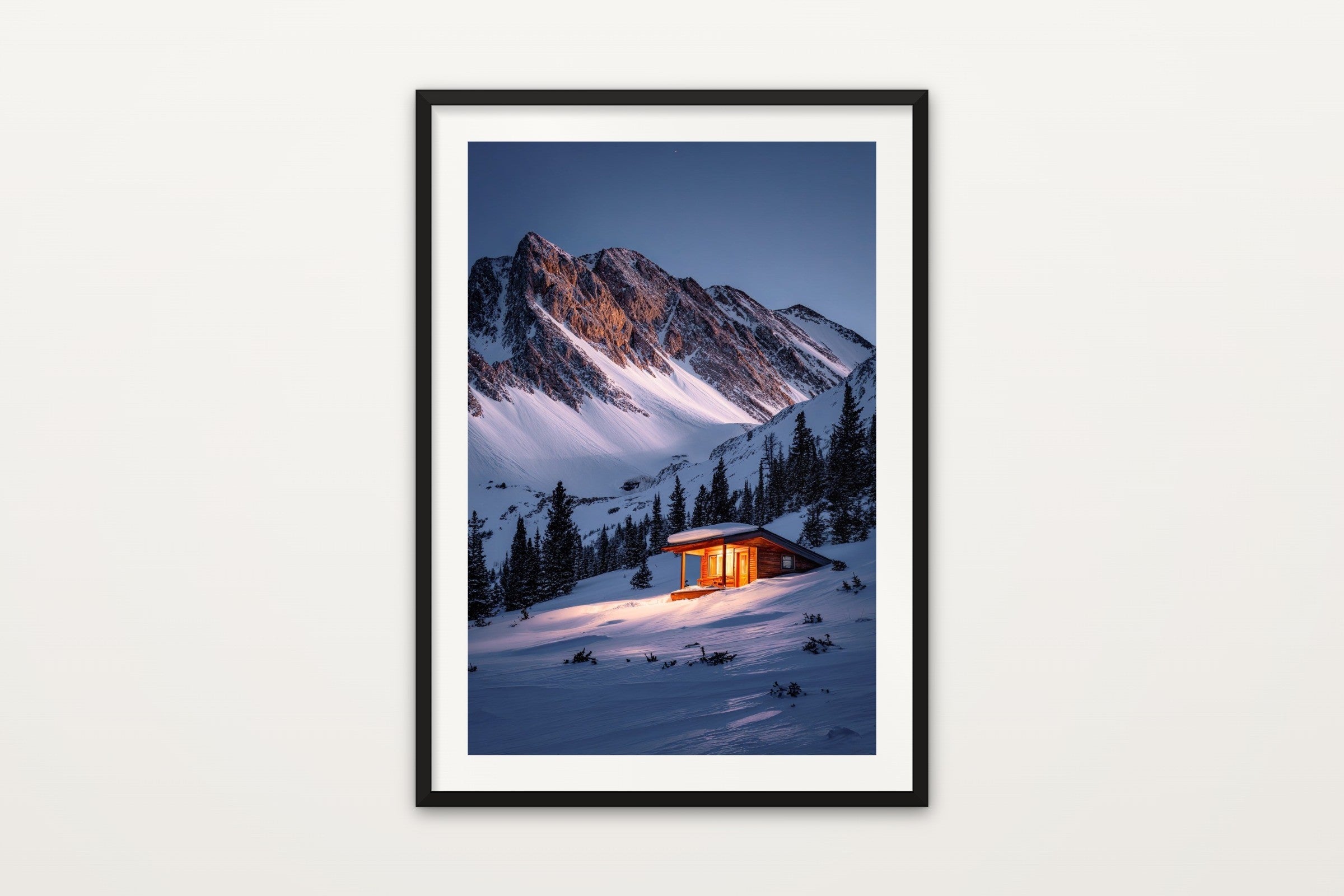 Mountain Cabin in Winter